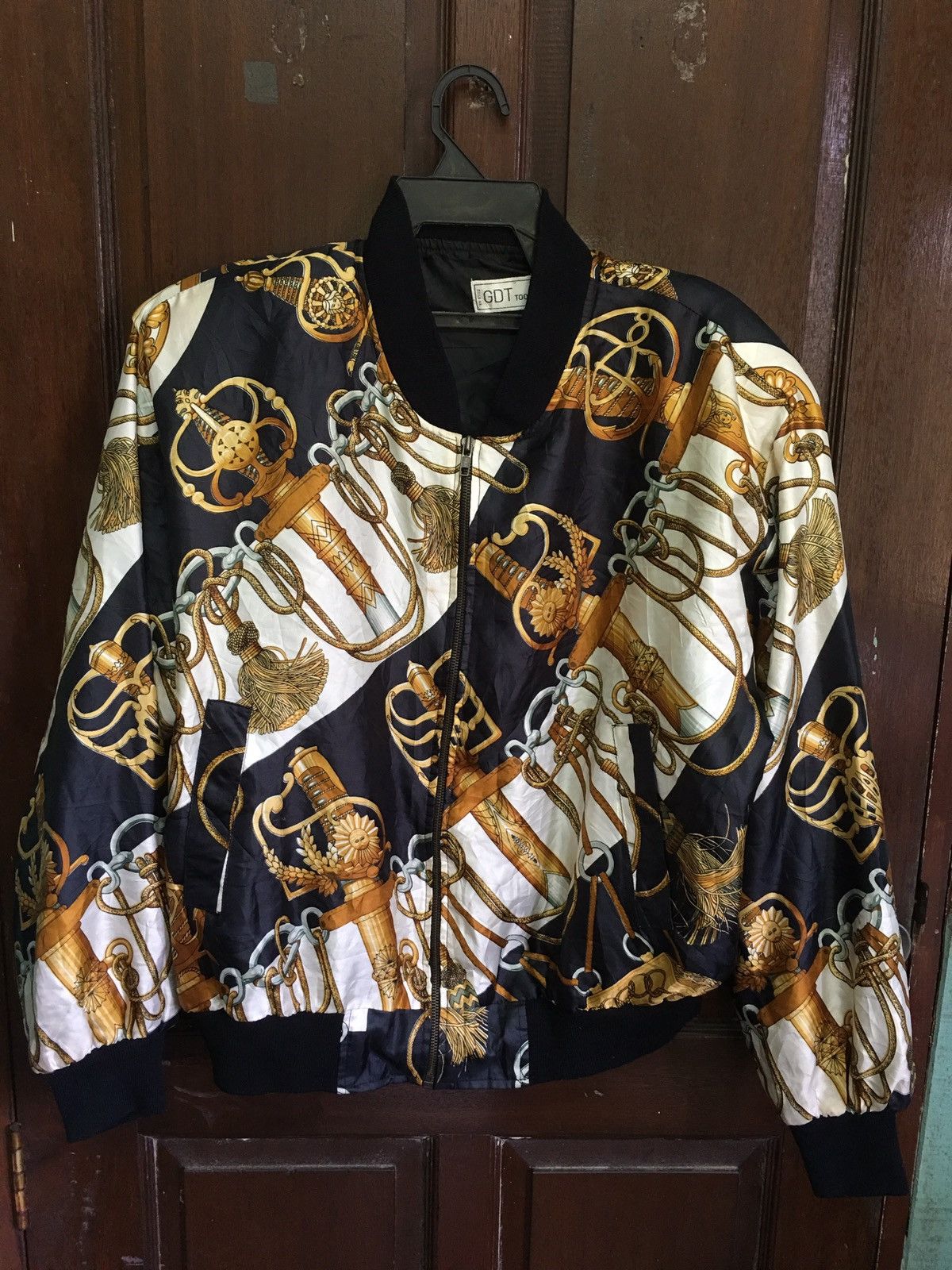 Rare Vintage Bomber Jacket Full Luxury Print