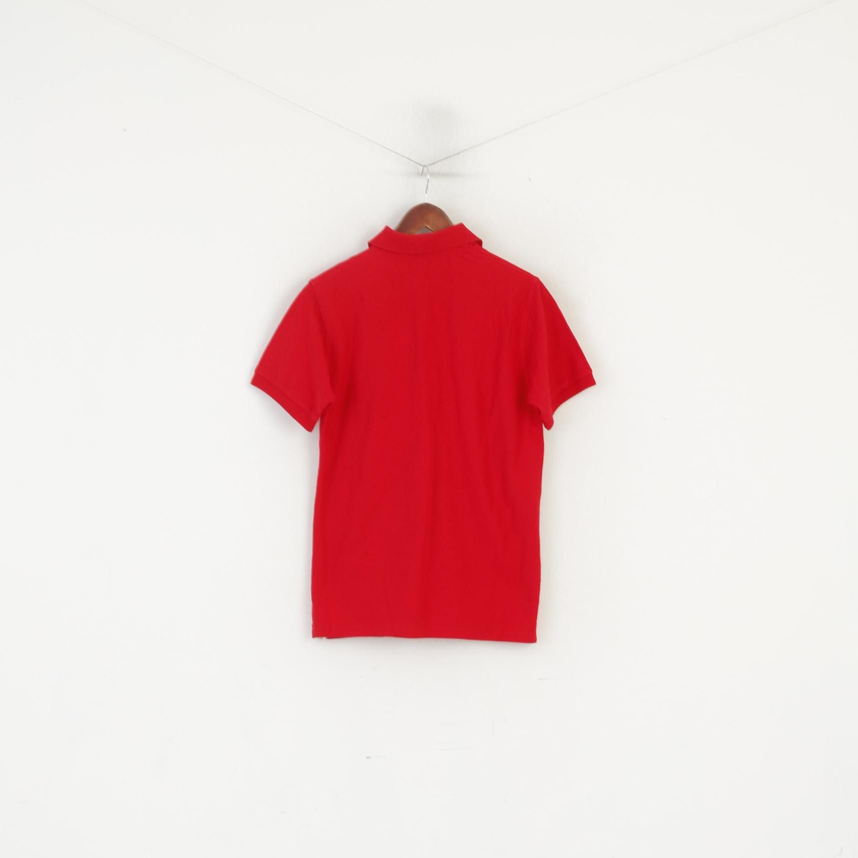 Original Penguin Penguin Men L (M) Polo Shirt Red Cotton Plain Top 7301 Size US L / EU 52-54 / 3 - 5 Thumbnail