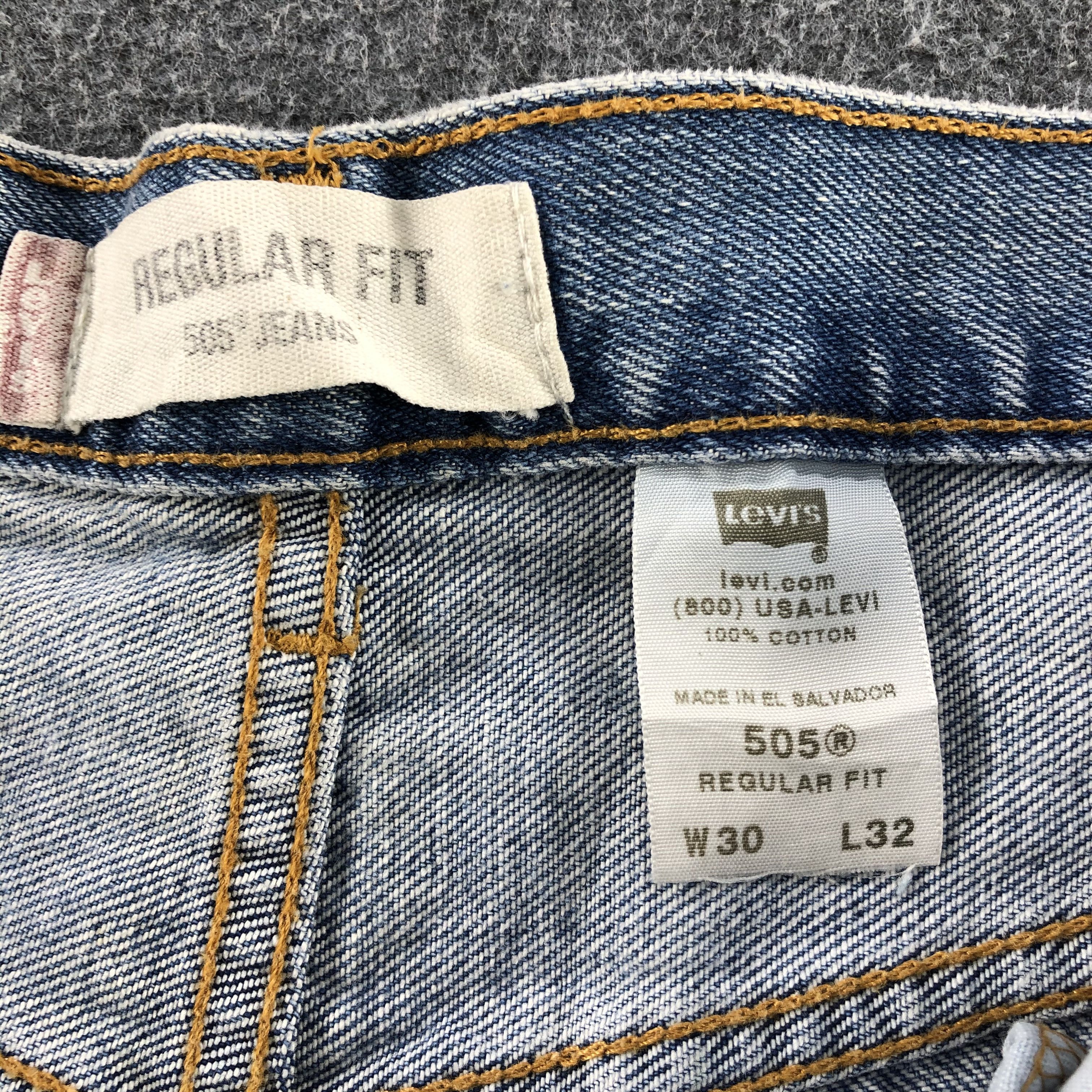 Levi's Blue Wash Vintage Levis 505 Jeans-J1128 Size US 28 / EU 44 - 10 Thumbnail