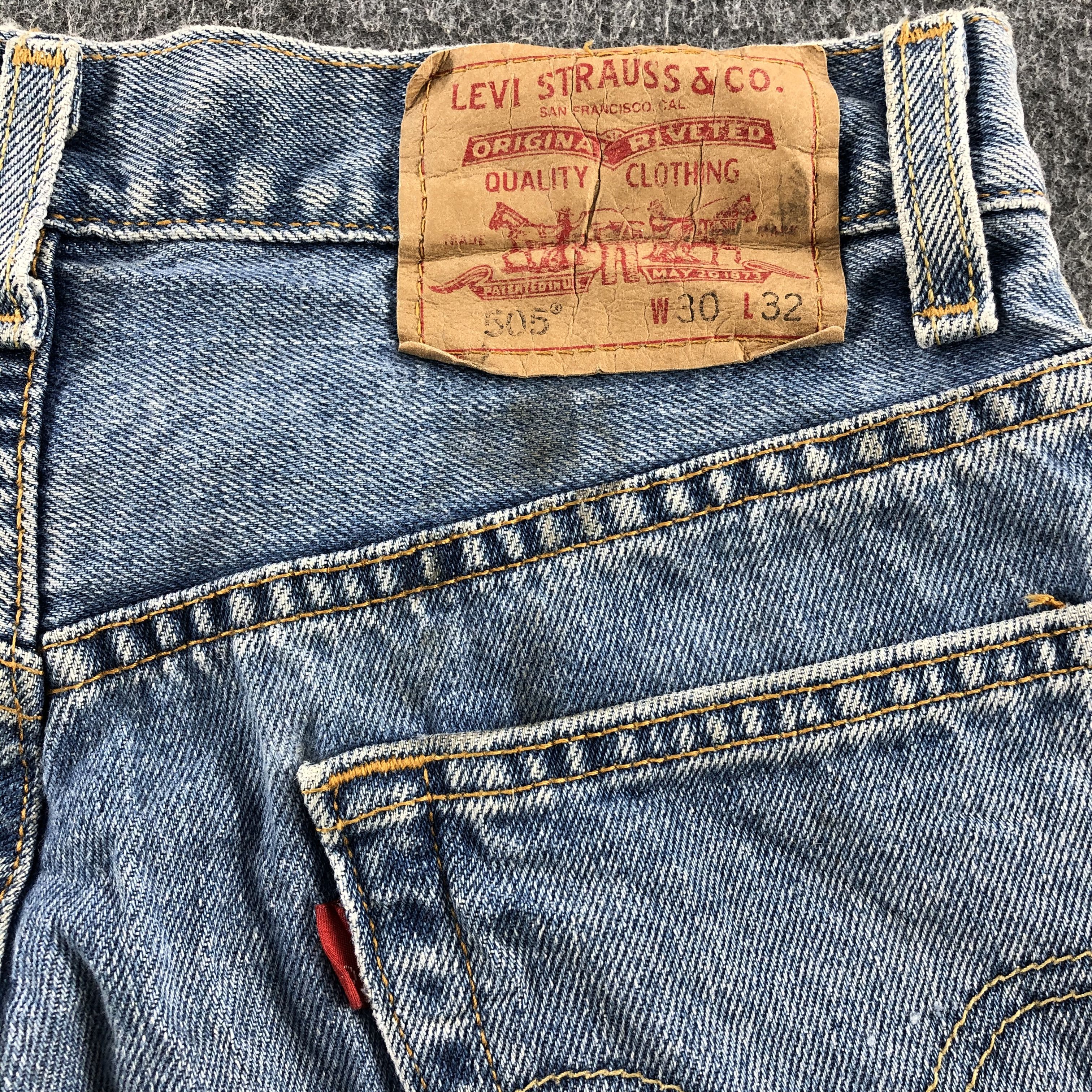 Levi's Blue Wash Vintage Levis 505 Jeans-J1128 Size US 28 / EU 44 - 5 Thumbnail