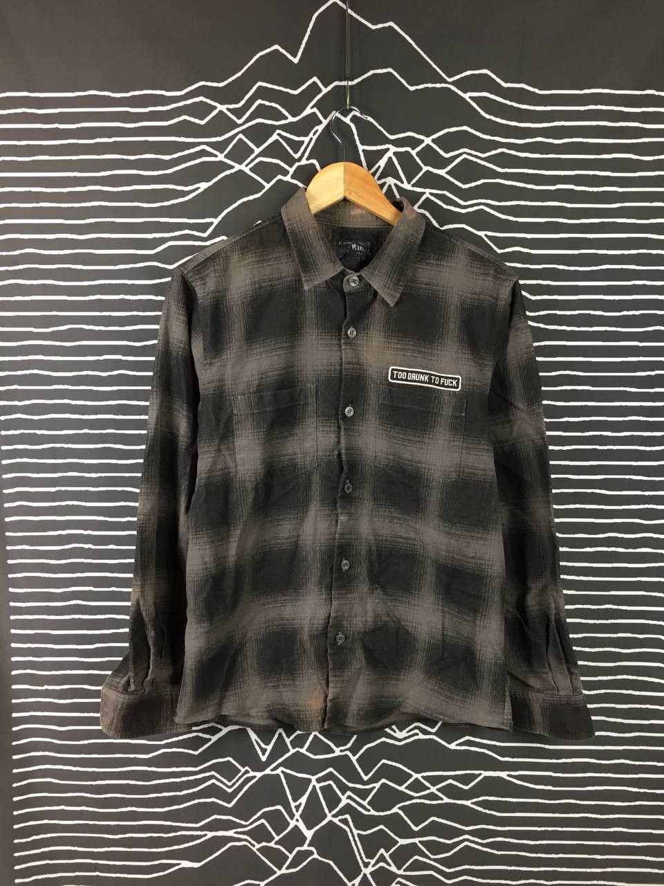 Japanese Brand Vtg Radiall Japanese Brand Too Drunk Too Fuck Flannel Shirt Size US L / EU 52-54 / 3 - 2 Thumbnail