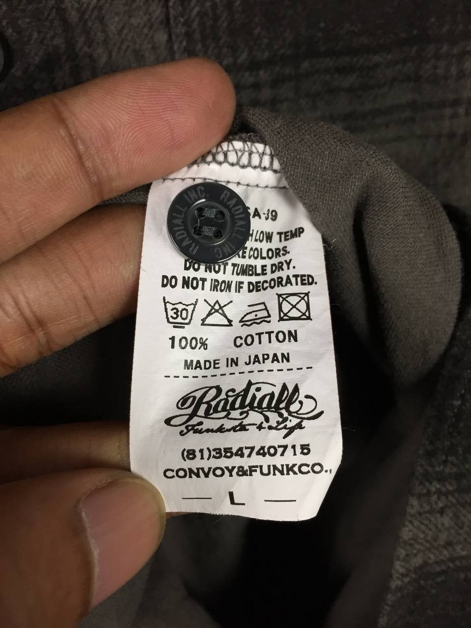 Japanese Brand Vtg Radiall Japanese Brand Too Drunk Too Fuck Flannel Shirt Size US L / EU 52-54 / 3 - 10 Thumbnail
