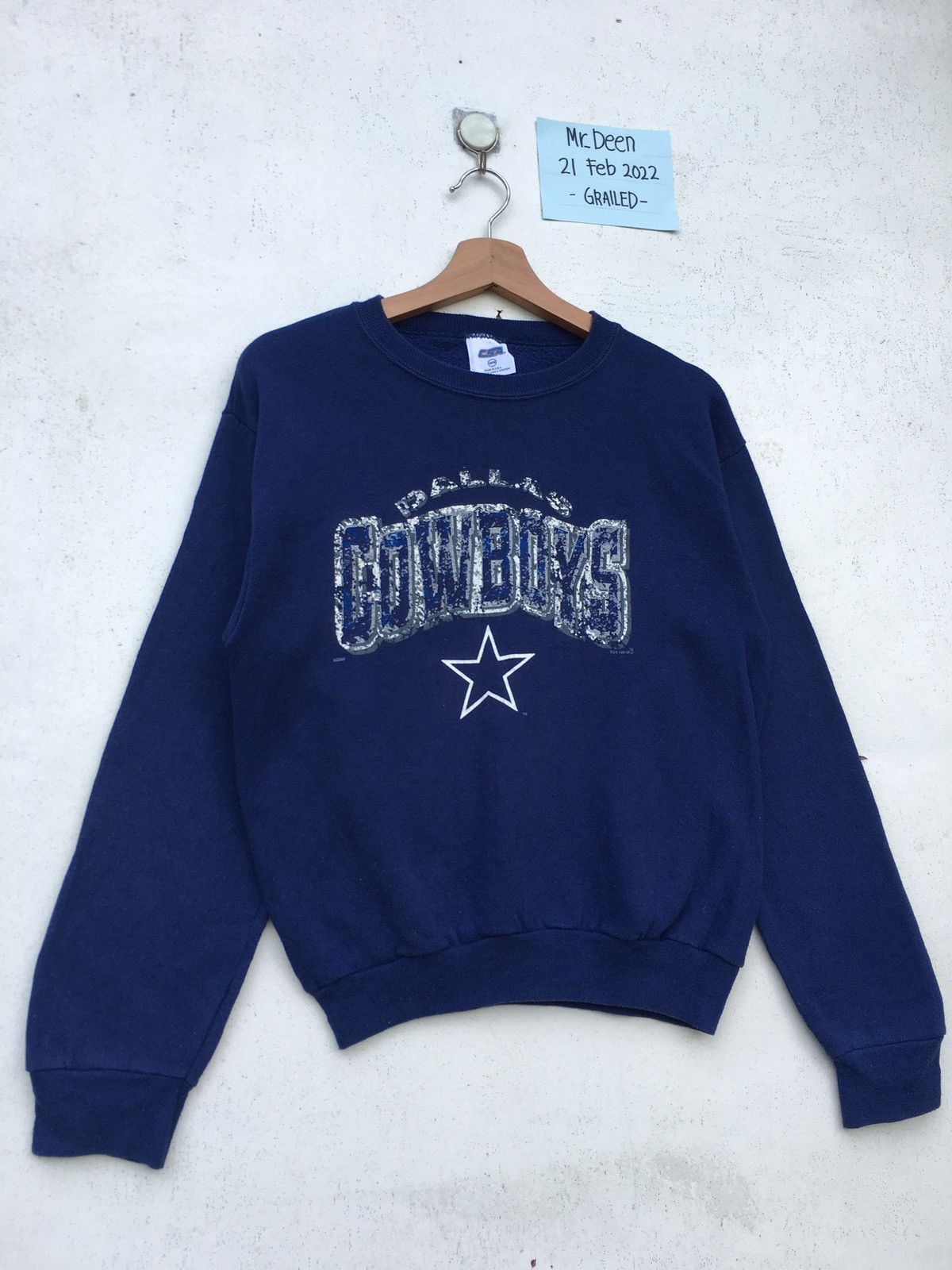 NFL Rare Vintage 90s Dallas Cowboys NFL Spellout Sweatshirt Size US M / EU 48-50 / 2 - 2 Thumbnail