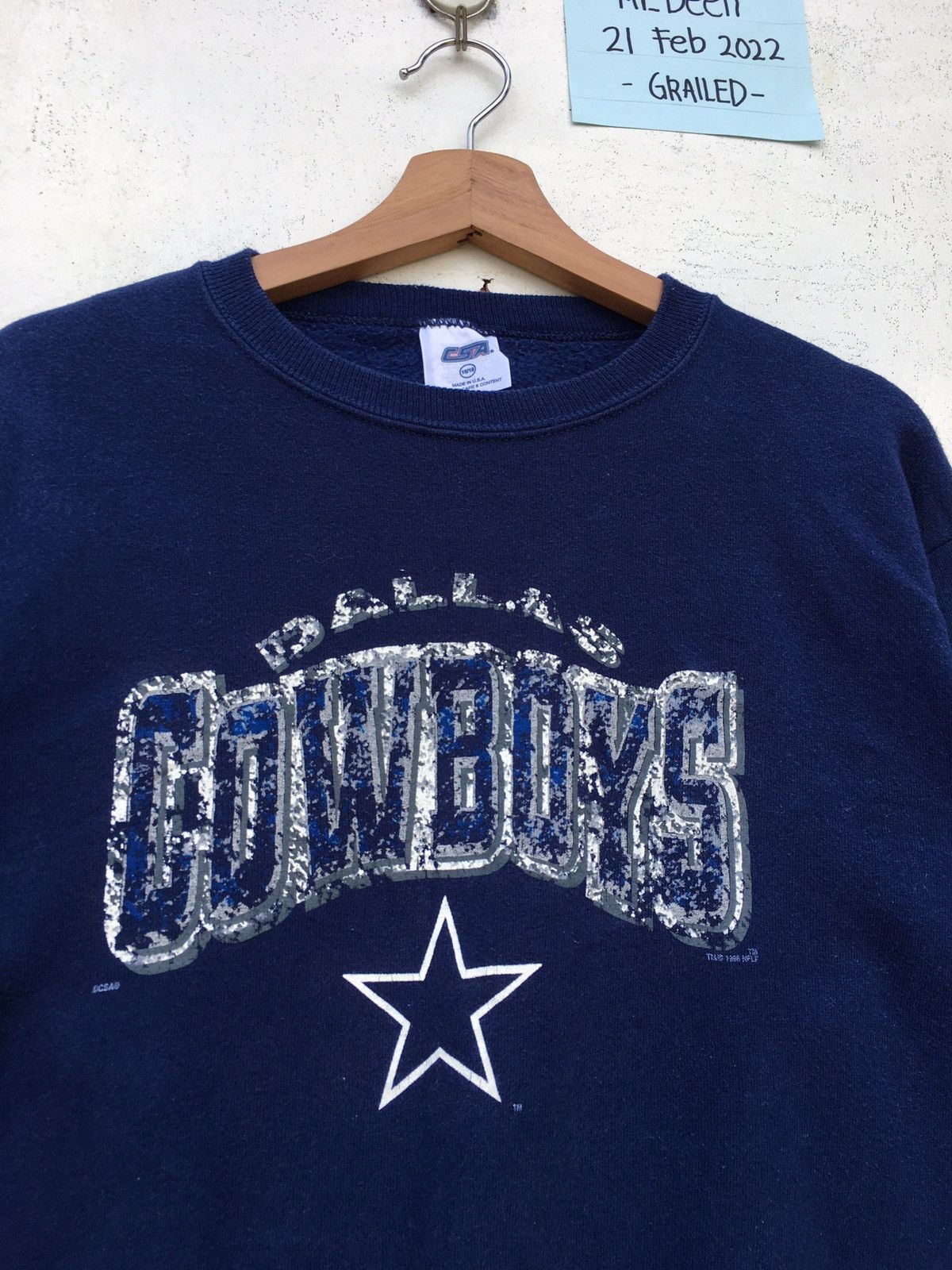 NFL Rare Vintage 90s Dallas Cowboys NFL Spellout Sweatshirt Size US M / EU 48-50 / 2 - 6 Thumbnail
