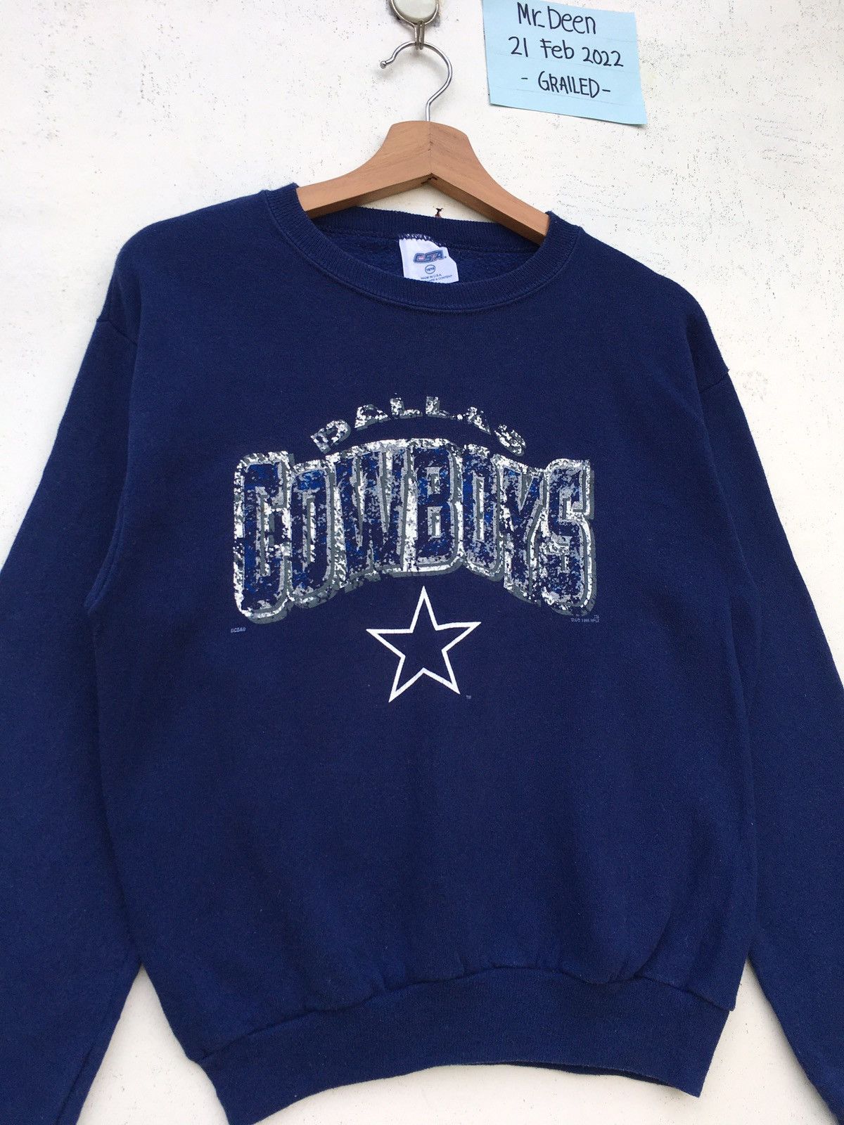 NFL Rare Vintage 90s Dallas Cowboys NFL Spellout Sweatshirt Size US M / EU 48-50 / 2 - 5 Thumbnail