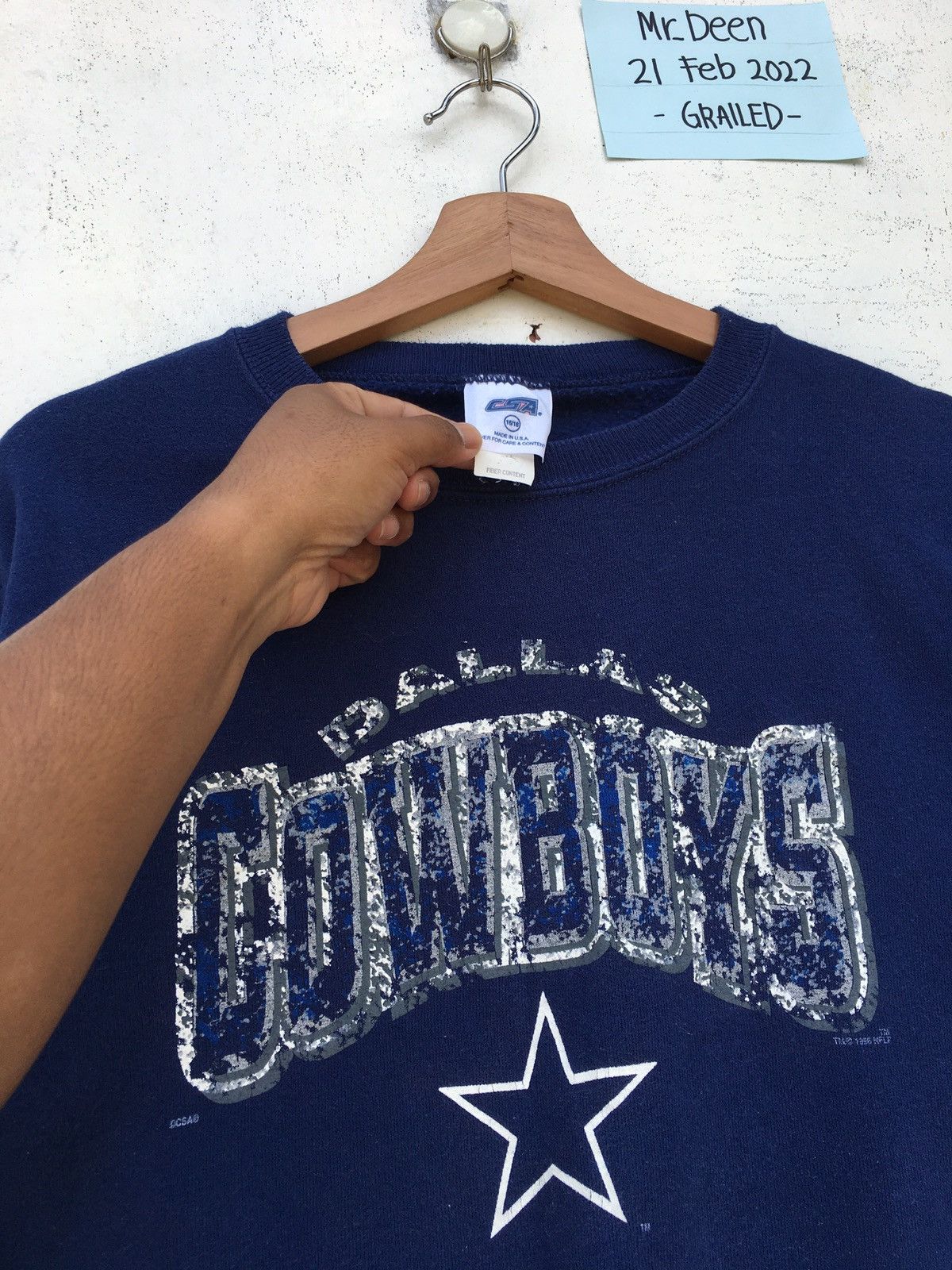NFL Rare Vintage 90s Dallas Cowboys NFL Spellout Sweatshirt Size US M / EU 48-50 / 2 - 10 Thumbnail