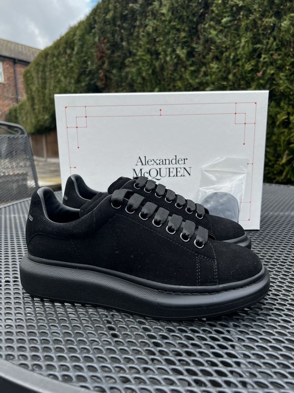 Buy Alexander McQueen Oversized Sneaker 'Black Suede' - 625167