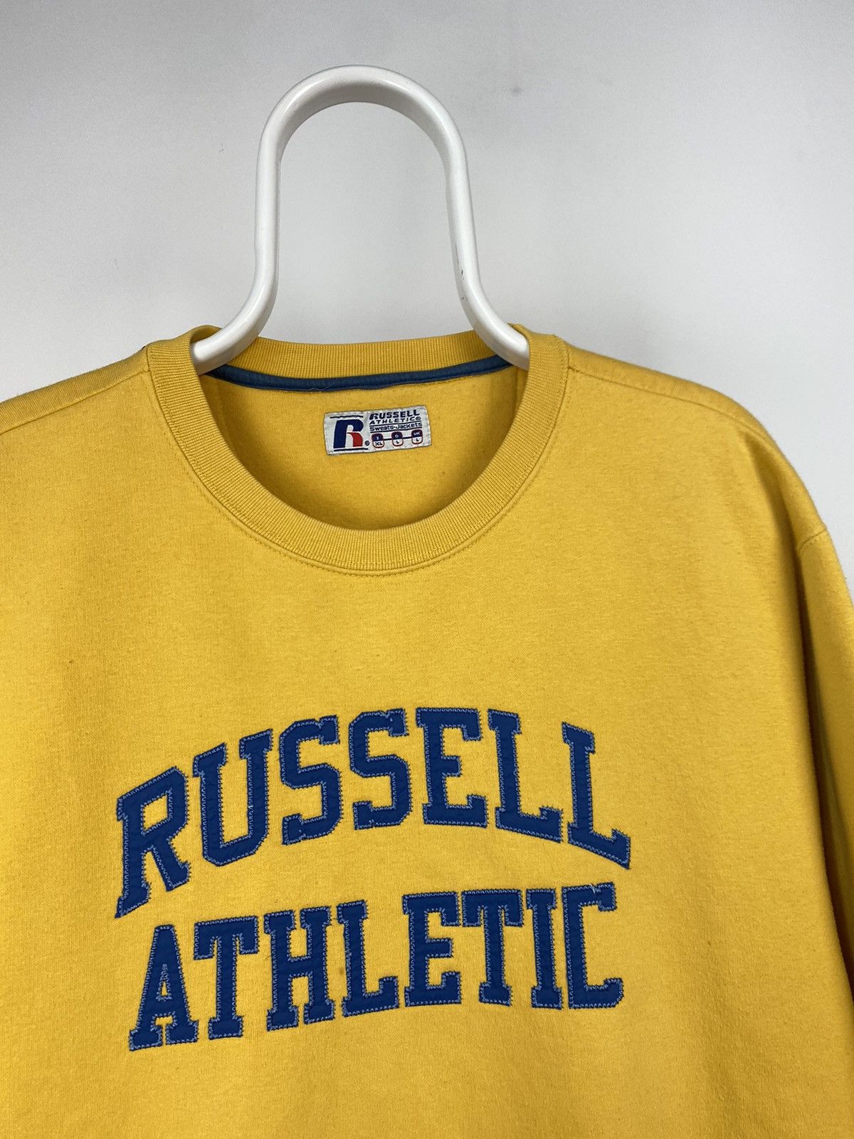 Russell Athletic × Vintage Russell Athletic vintage yellow sweatshirt big logo spellout Size US L / EU 52-54 / 3 - 2 Thumbnail