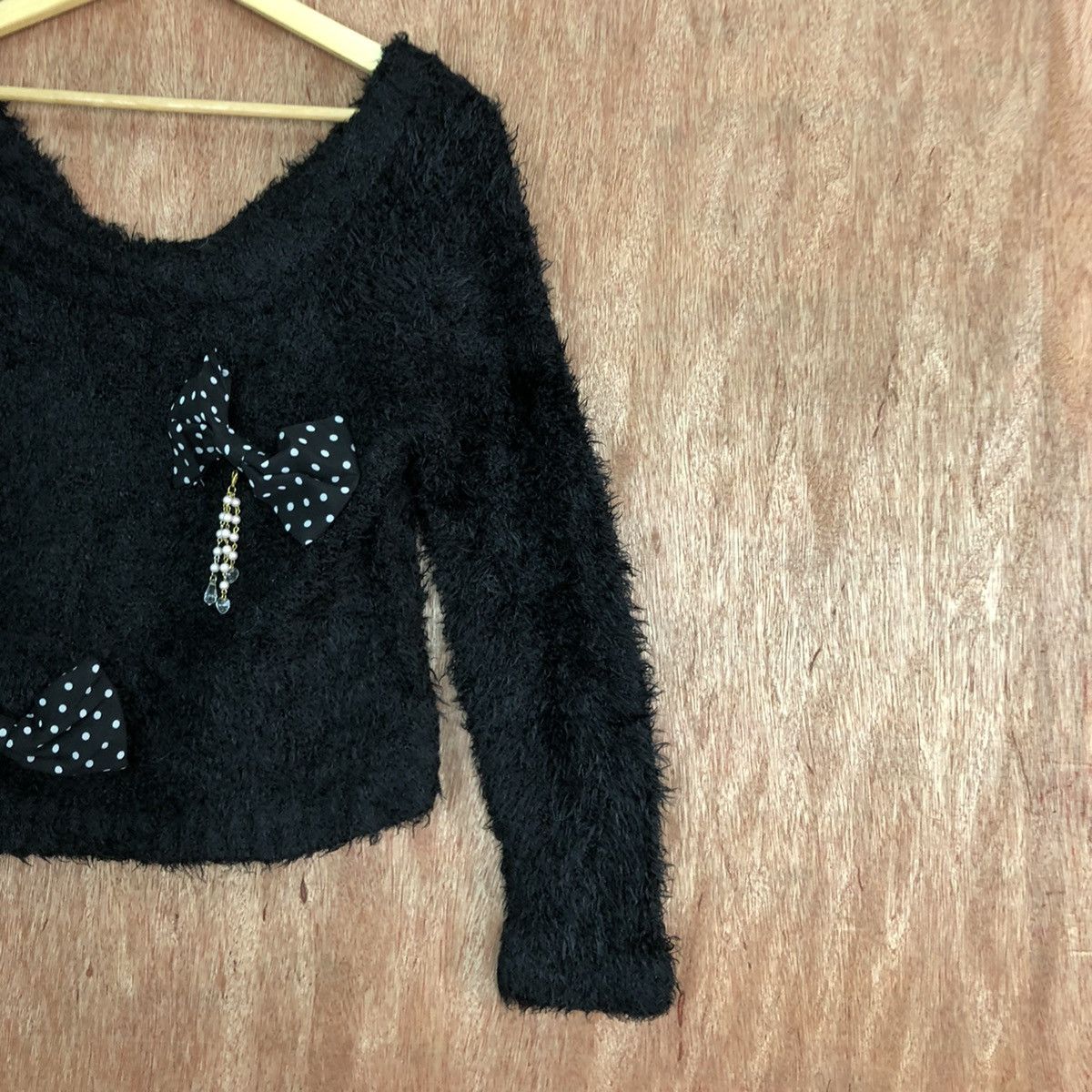 Japanese Brand Tralala Black Mohair Shag Shaggy Knitwear Size US S / EU 44-46 / 1 - 5 Thumbnail