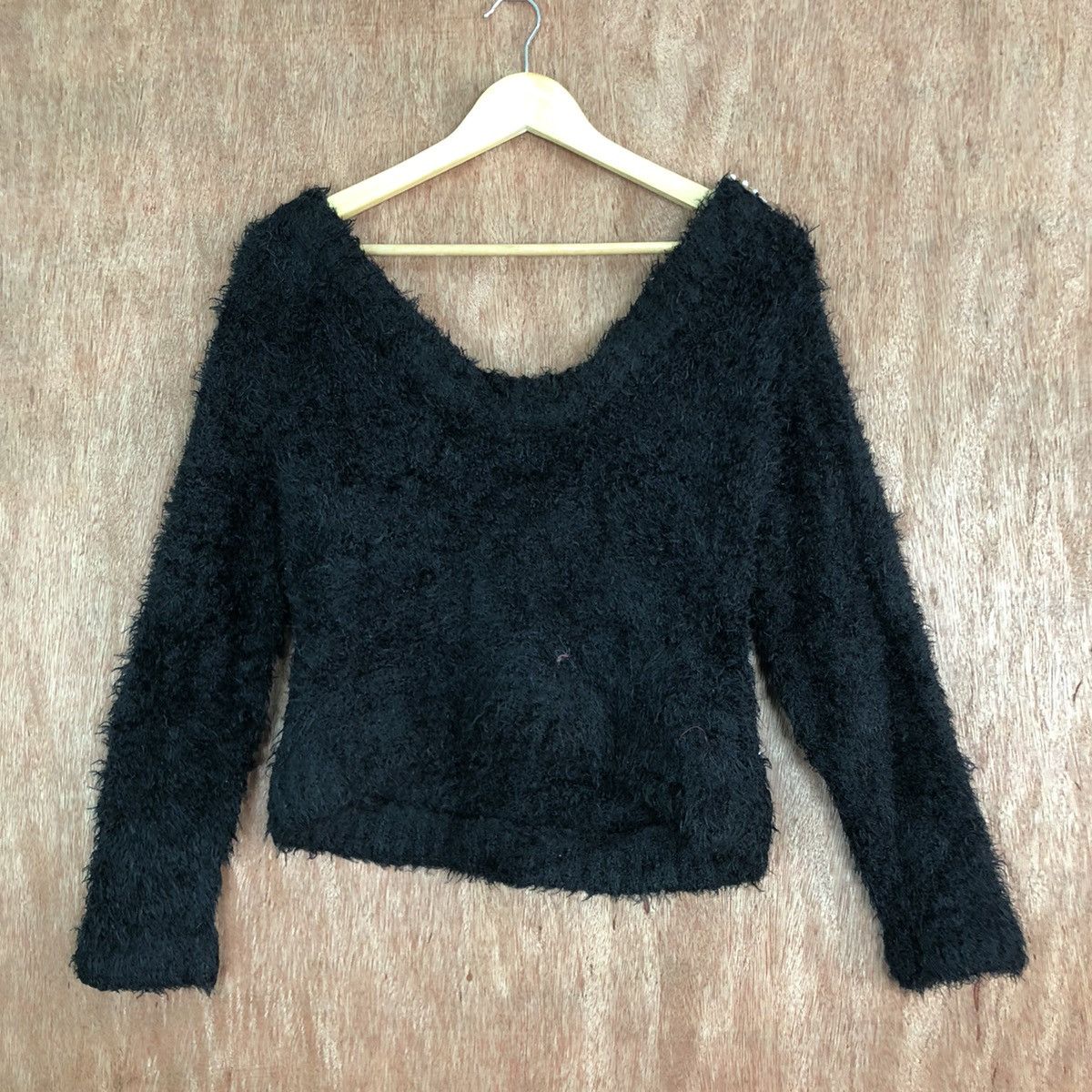Japanese Brand Tralala Black Mohair Shag Shaggy Knitwear Size US S / EU 44-46 / 1 - 12 Thumbnail