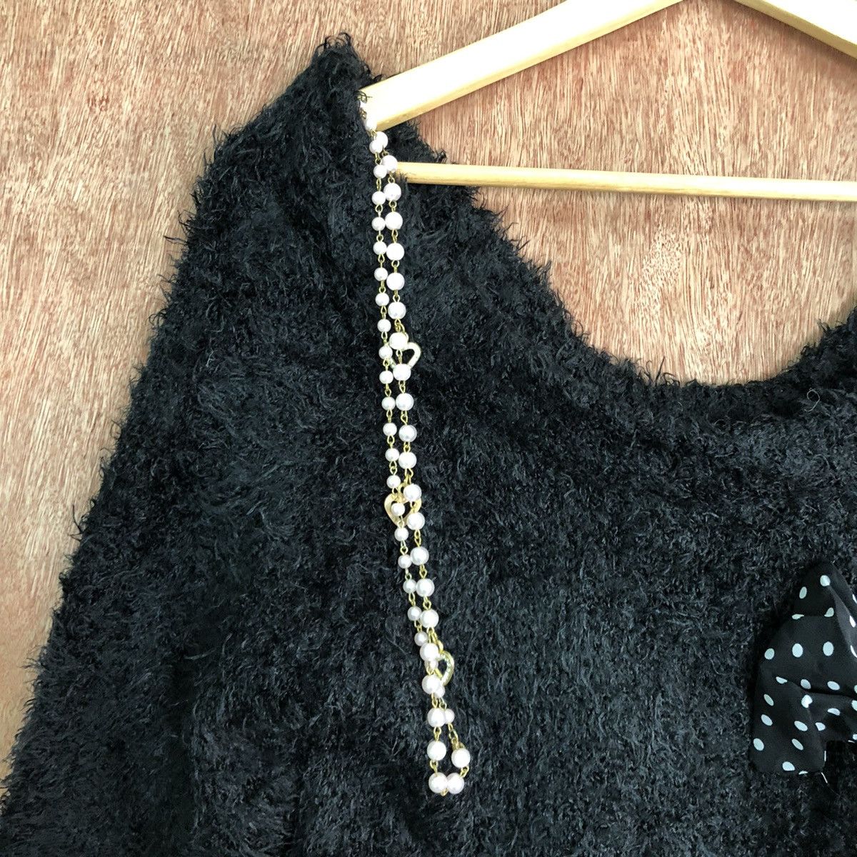 Japanese Brand Tralala Black Mohair Shag Shaggy Knitwear Size US S / EU 44-46 / 1 - 10 Thumbnail
