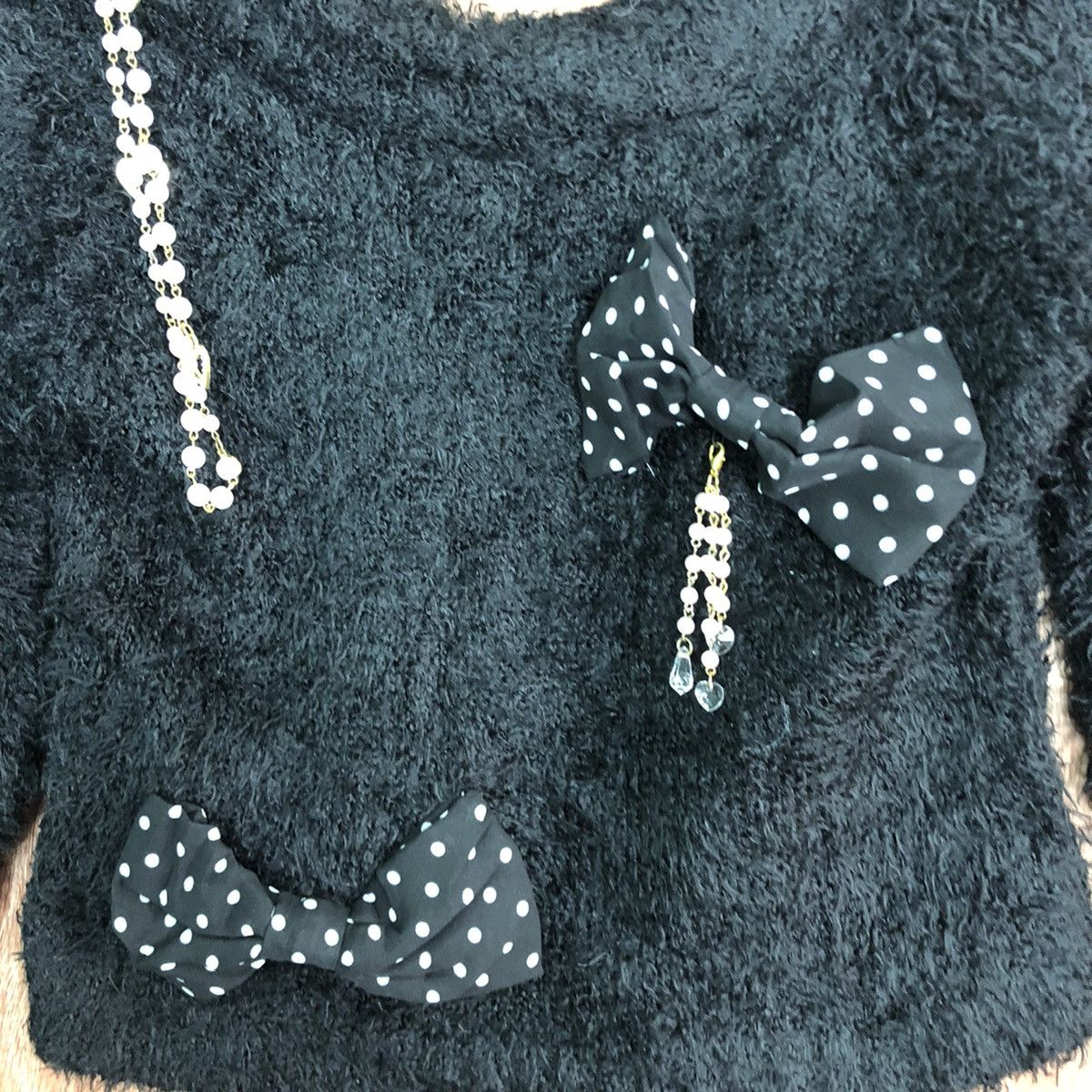 Japanese Brand Tralala Black Mohair Shag Shaggy Knitwear Size US S / EU 44-46 / 1 - 9 Thumbnail