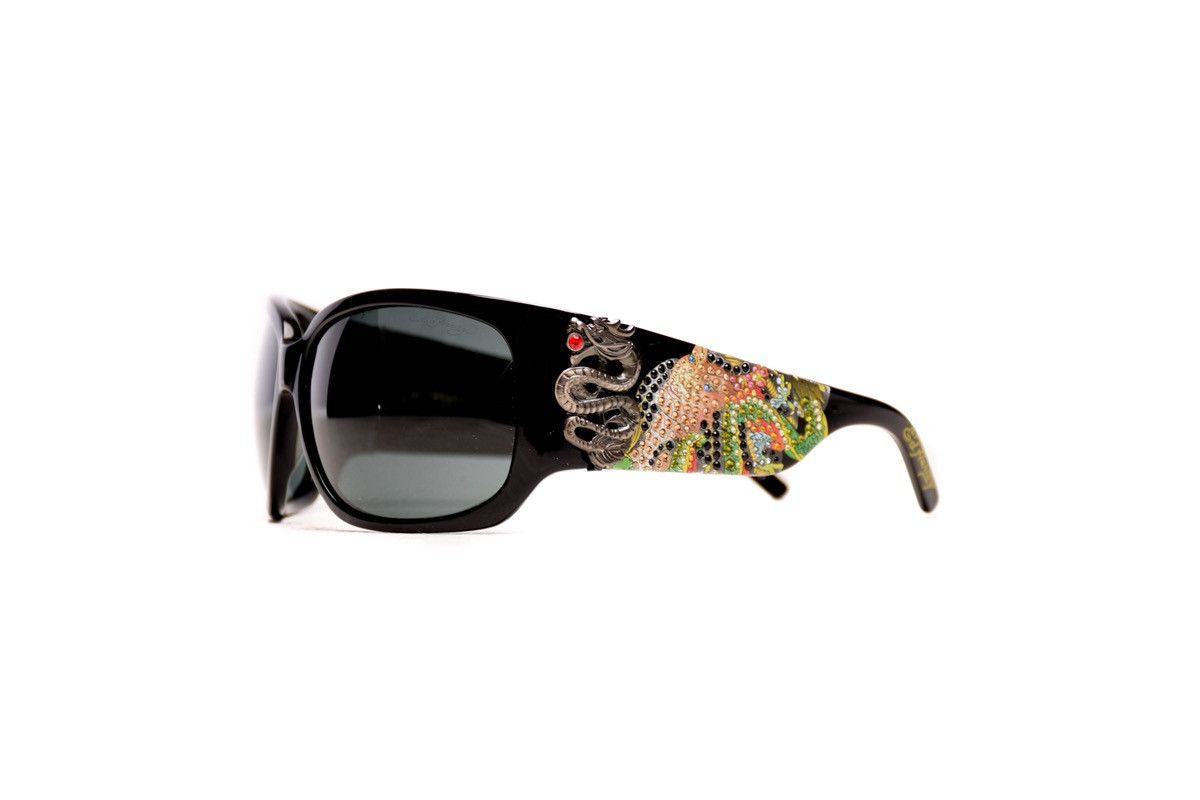 Ed Hardy Ed Hardy Glasses with Dragon and Rhinestones | Grailed