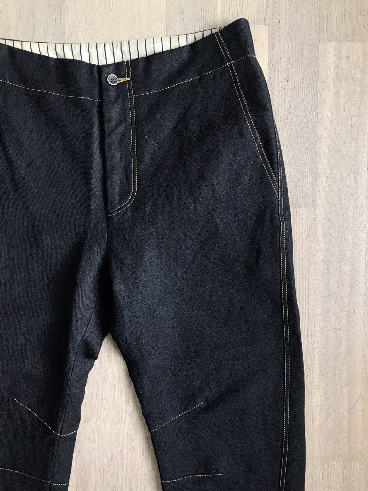 Uma Wang Contrast Stitch Tapered Pants Size US 32 / EU 48 - 2 Thumbnail