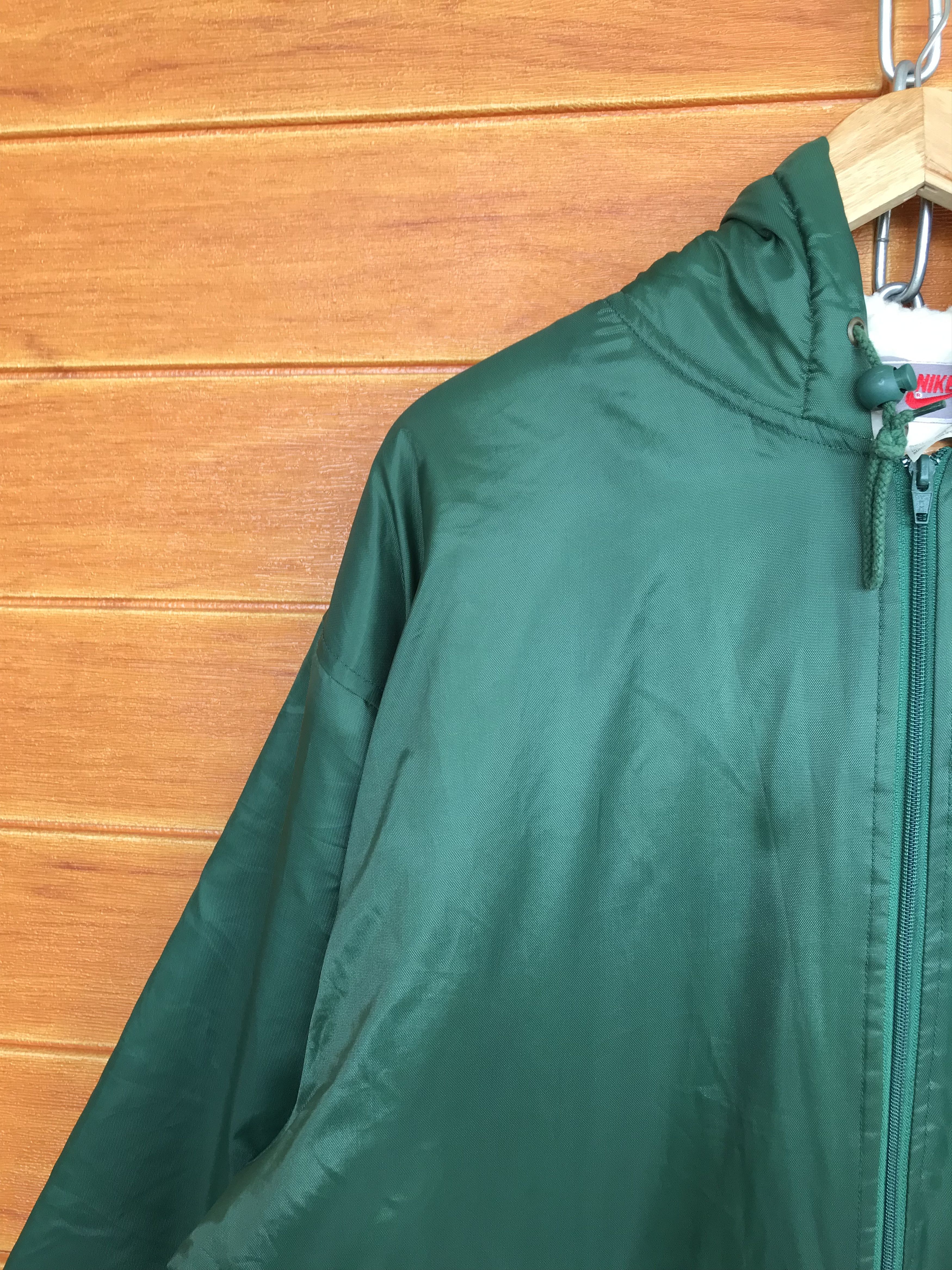 Nike × Nike ACG × Vintage Vintage 90s NIKE Big Swoosh Long Jacket Sherpa Lined Size US L / EU 52-54 / 3 - 4 Thumbnail