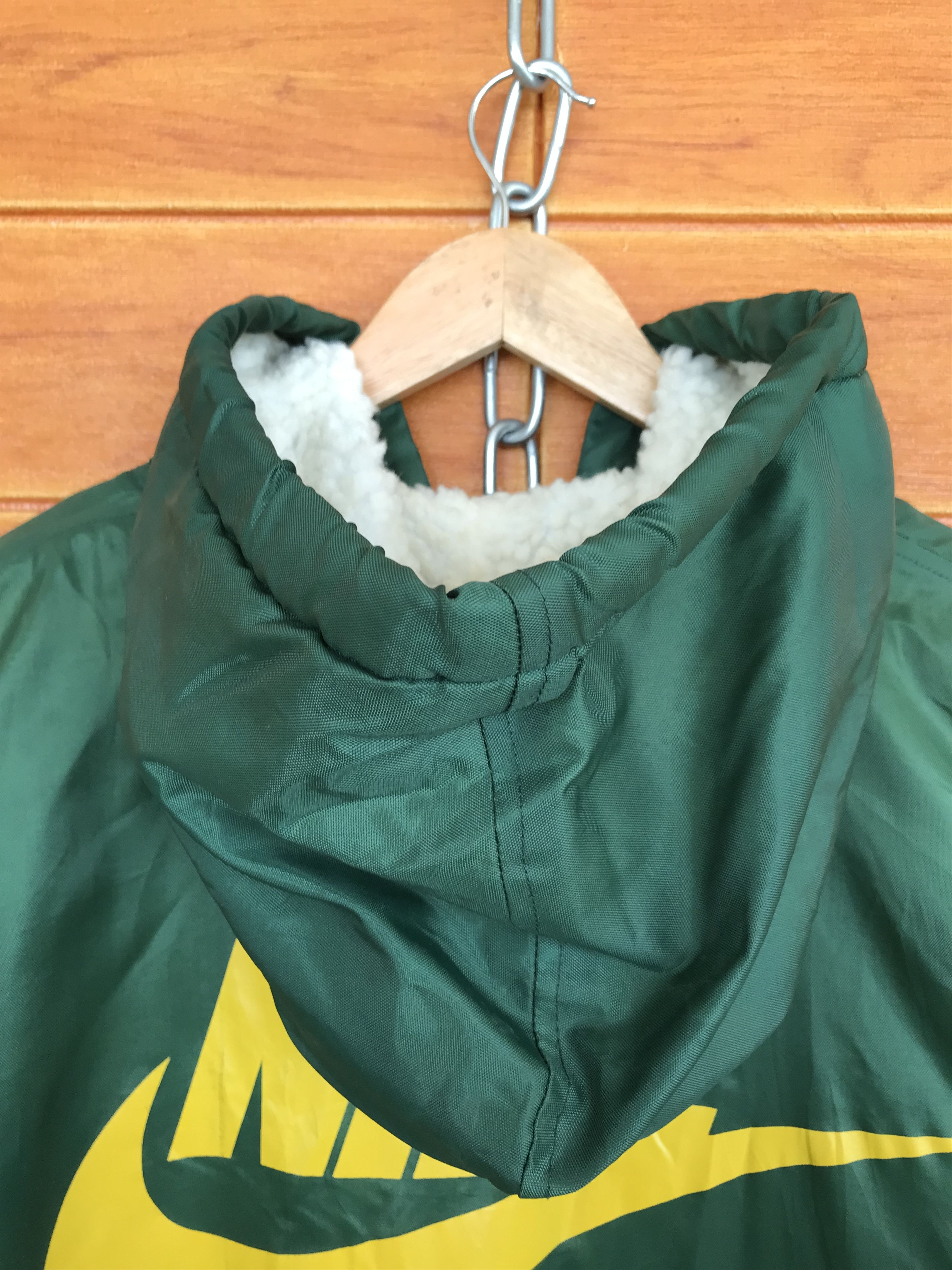 Nike × Nike ACG × Vintage Vintage 90s NIKE Big Swoosh Long Jacket Sherpa Lined Size US L / EU 52-54 / 3 - 13 Thumbnail
