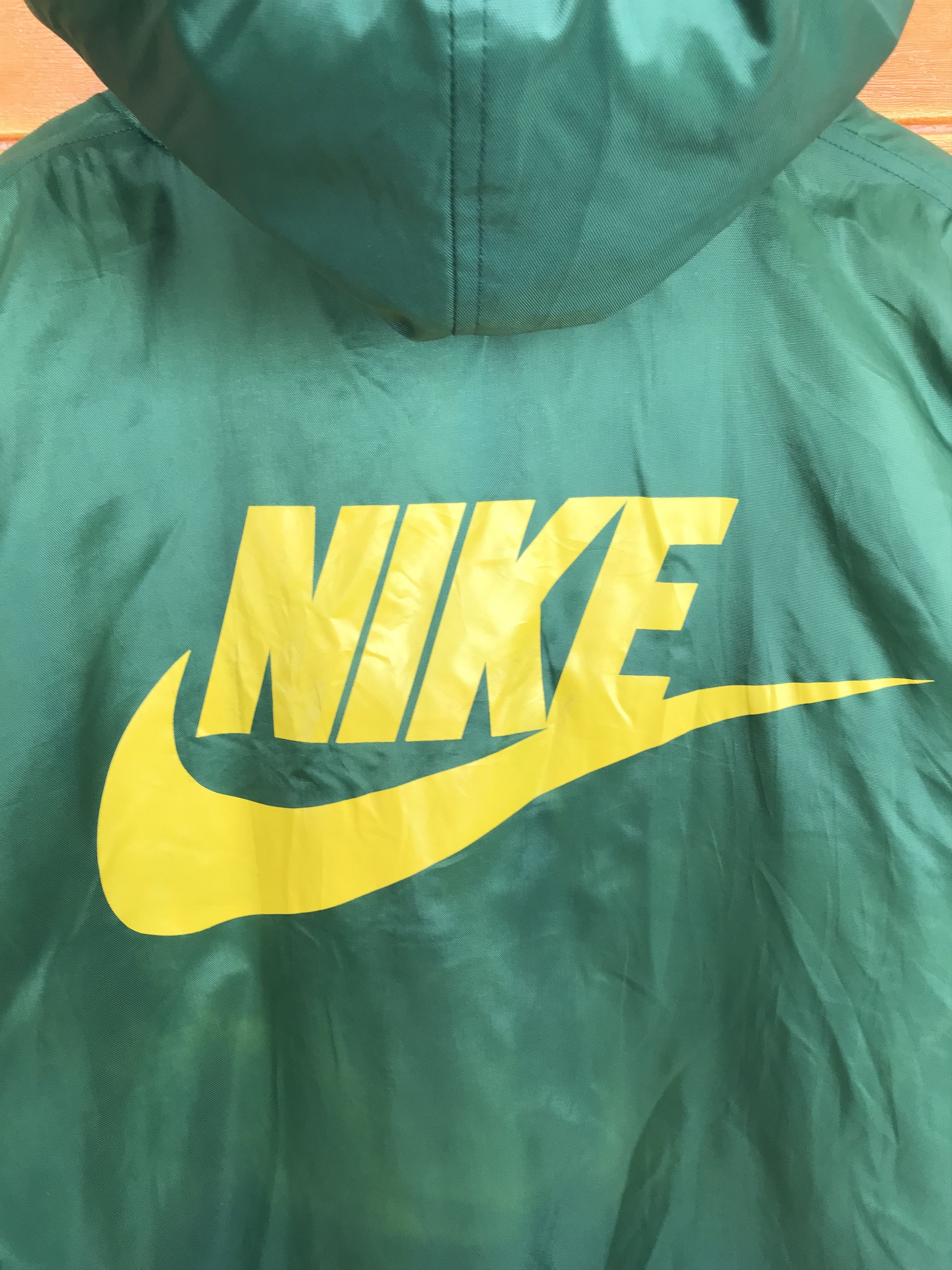 Nike × Nike ACG × Vintage Vintage 90s NIKE Big Swoosh Long Jacket Sherpa Lined Size US L / EU 52-54 / 3 - 2 Thumbnail