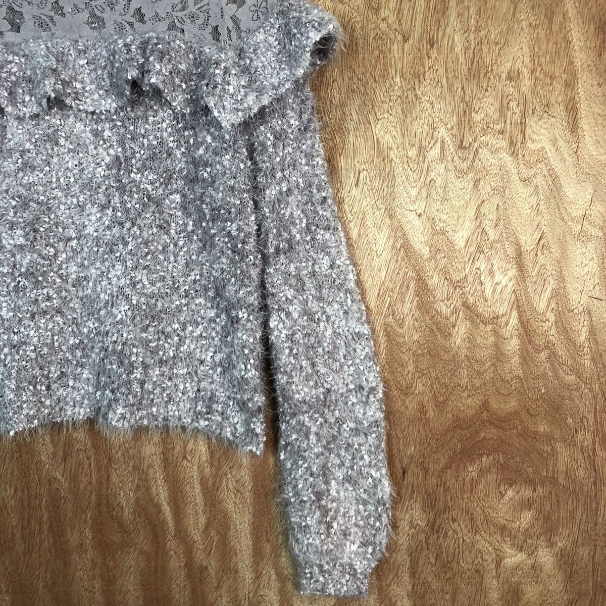 Homespun Knitwear × Japanese Brand W Closet Purple Mohair Shag Shaggy Knitwear Size US S / EU 44-46 / 1 - 5 Thumbnail