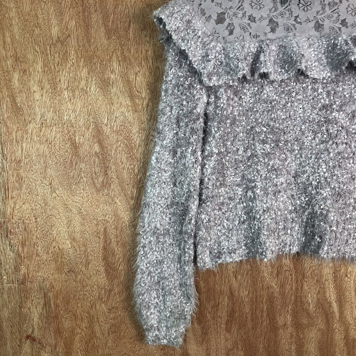 Homespun Knitwear × Japanese Brand W Closet Purple Mohair Shag Shaggy Knitwear Size US S / EU 44-46 / 1 - 7 Thumbnail