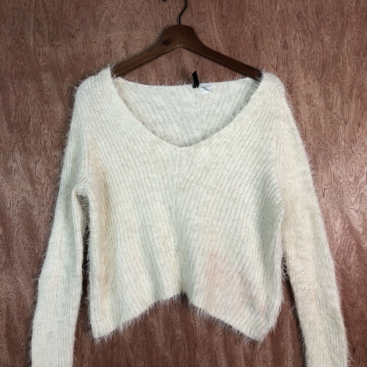 Divided × H&M × Homespun Knitwear Divided H&M Cream Mohair Cardigan Size US M / EU 48-50 / 2 - 3 Thumbnail