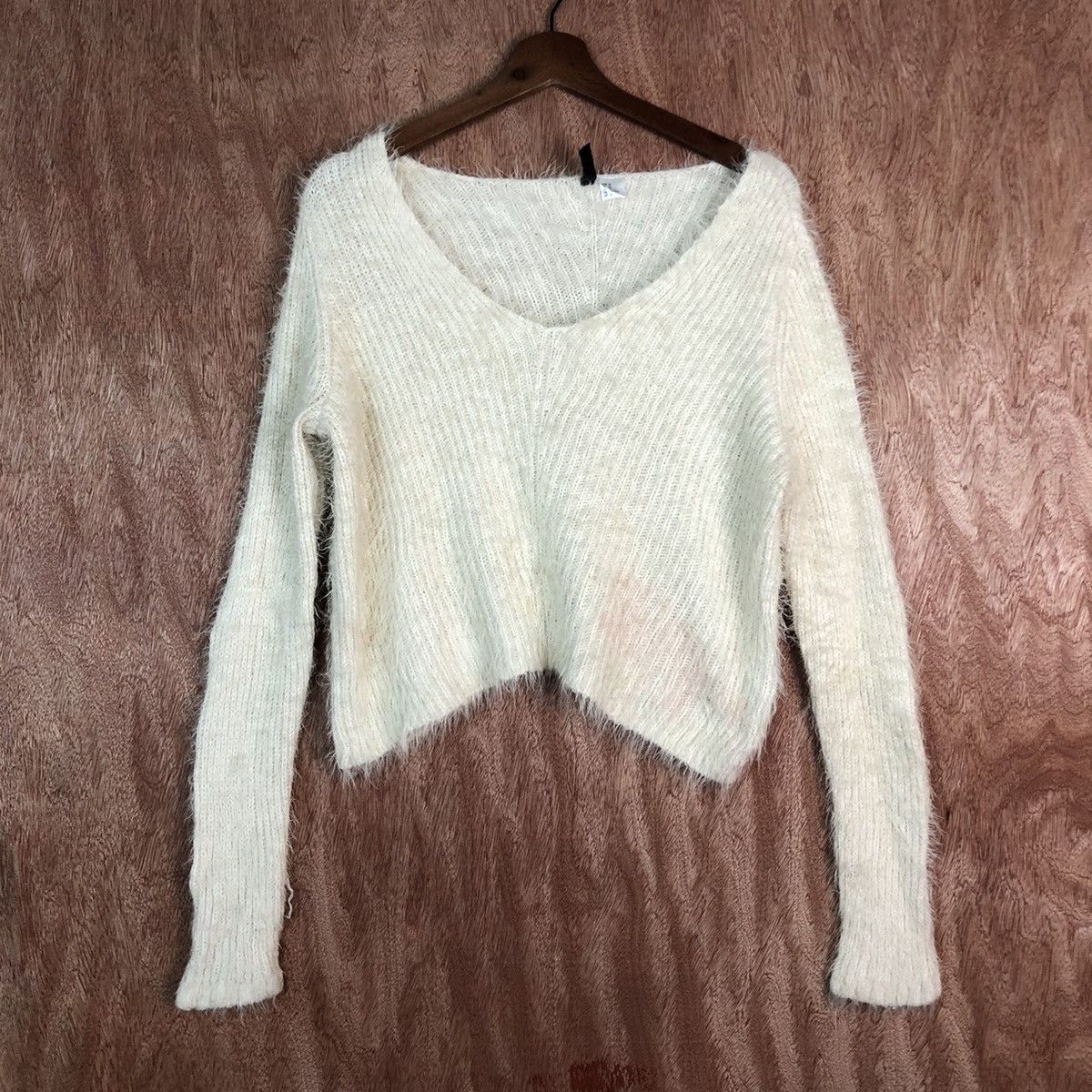 Divided × H&M × Homespun Knitwear Divided H&M Cream Mohair Cardigan Size US M / EU 48-50 / 2 - 1 Thumbnail