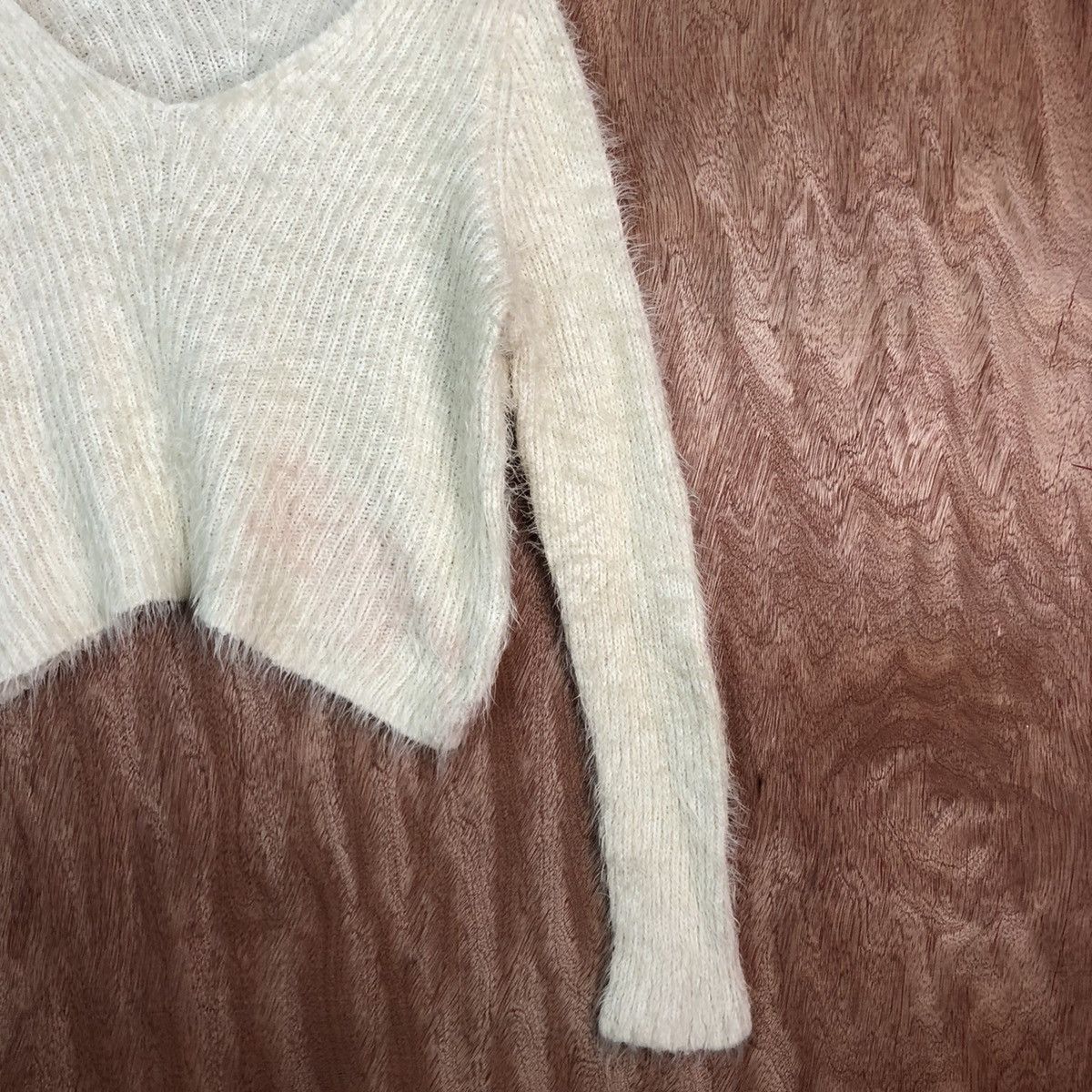 Divided × H&M × Homespun Knitwear Divided H&M Cream Mohair Cardigan Size US M / EU 48-50 / 2 - 5 Thumbnail
