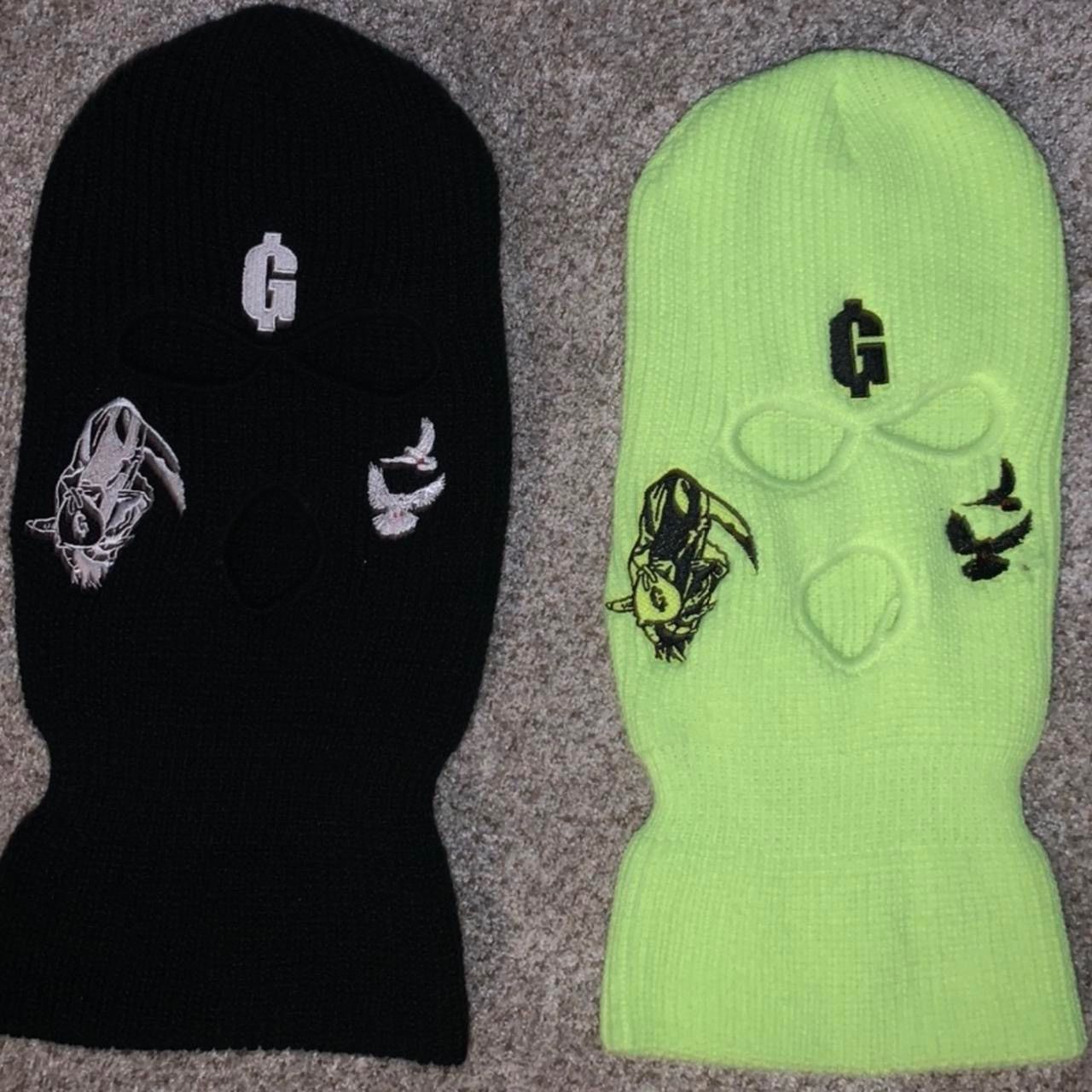Goth Money × Rap Tees Goth Money Records ski mask (green only ...
