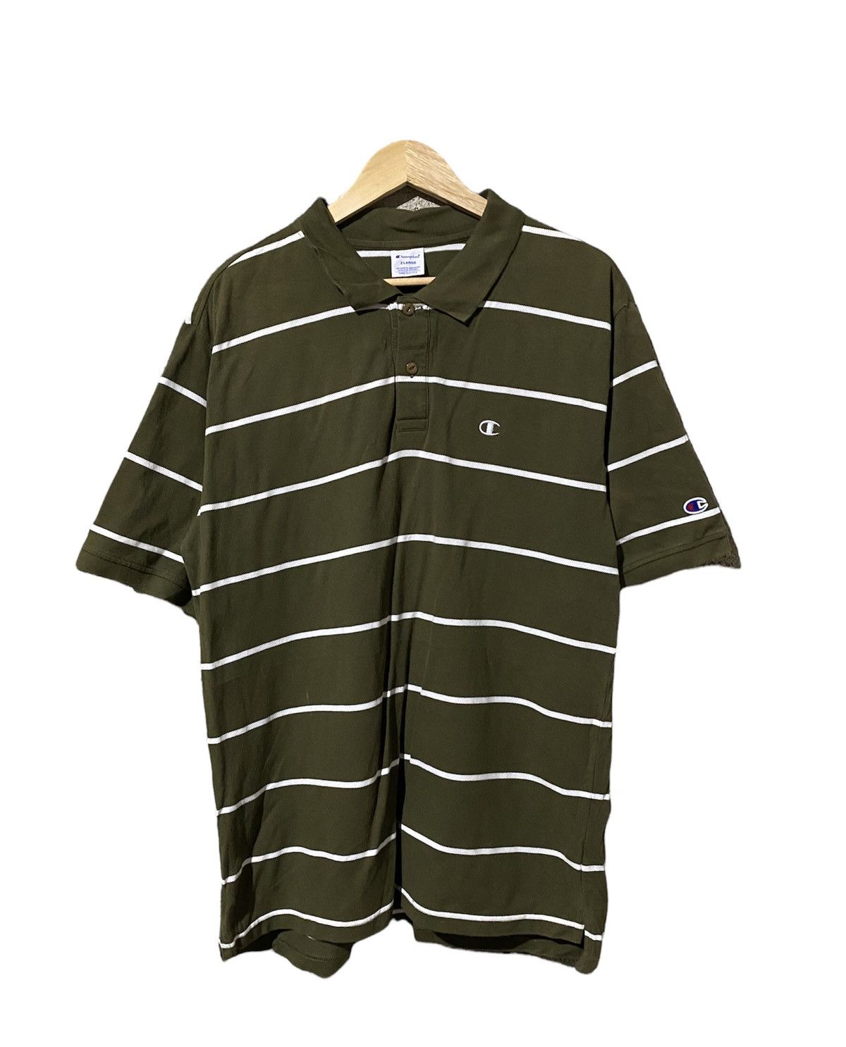 Champion Oversized Polo Top - Multi Stripe