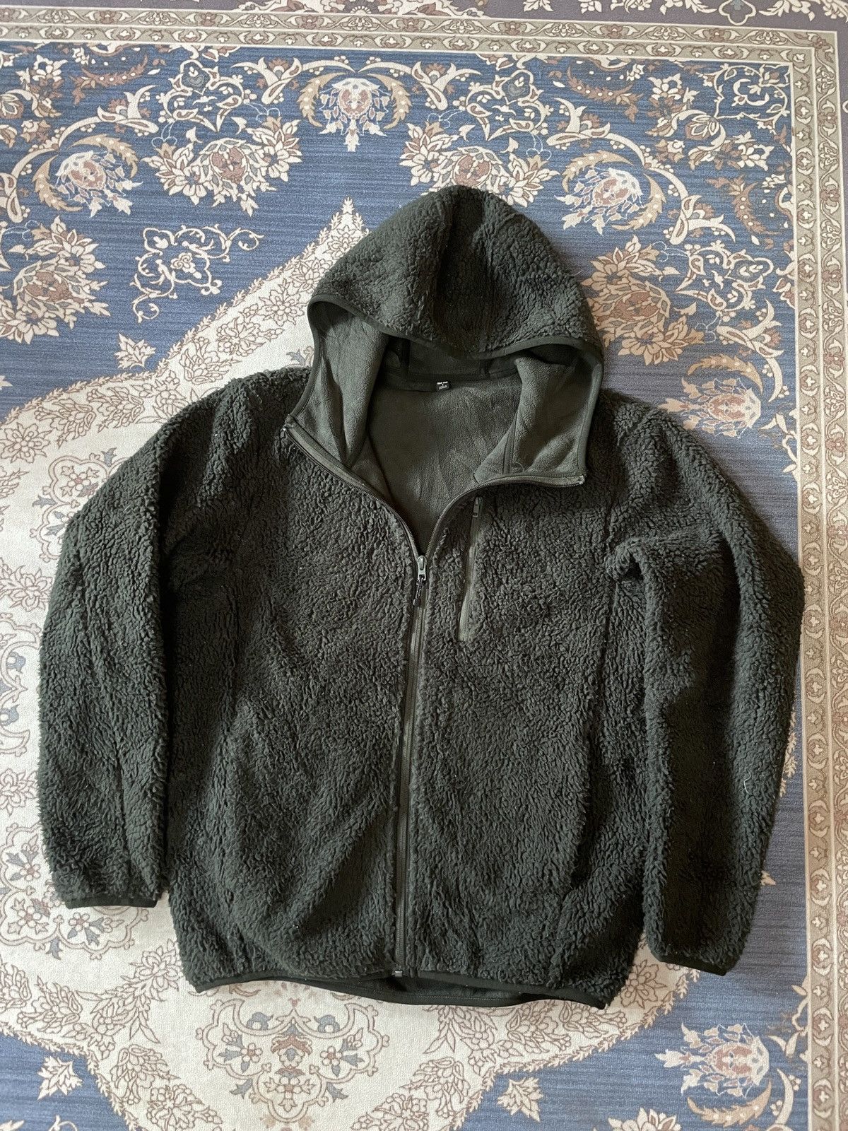 UNIQLO PILE-LINED FLEECE TACTICAL JACKET OUDOOR LIFE HOODED