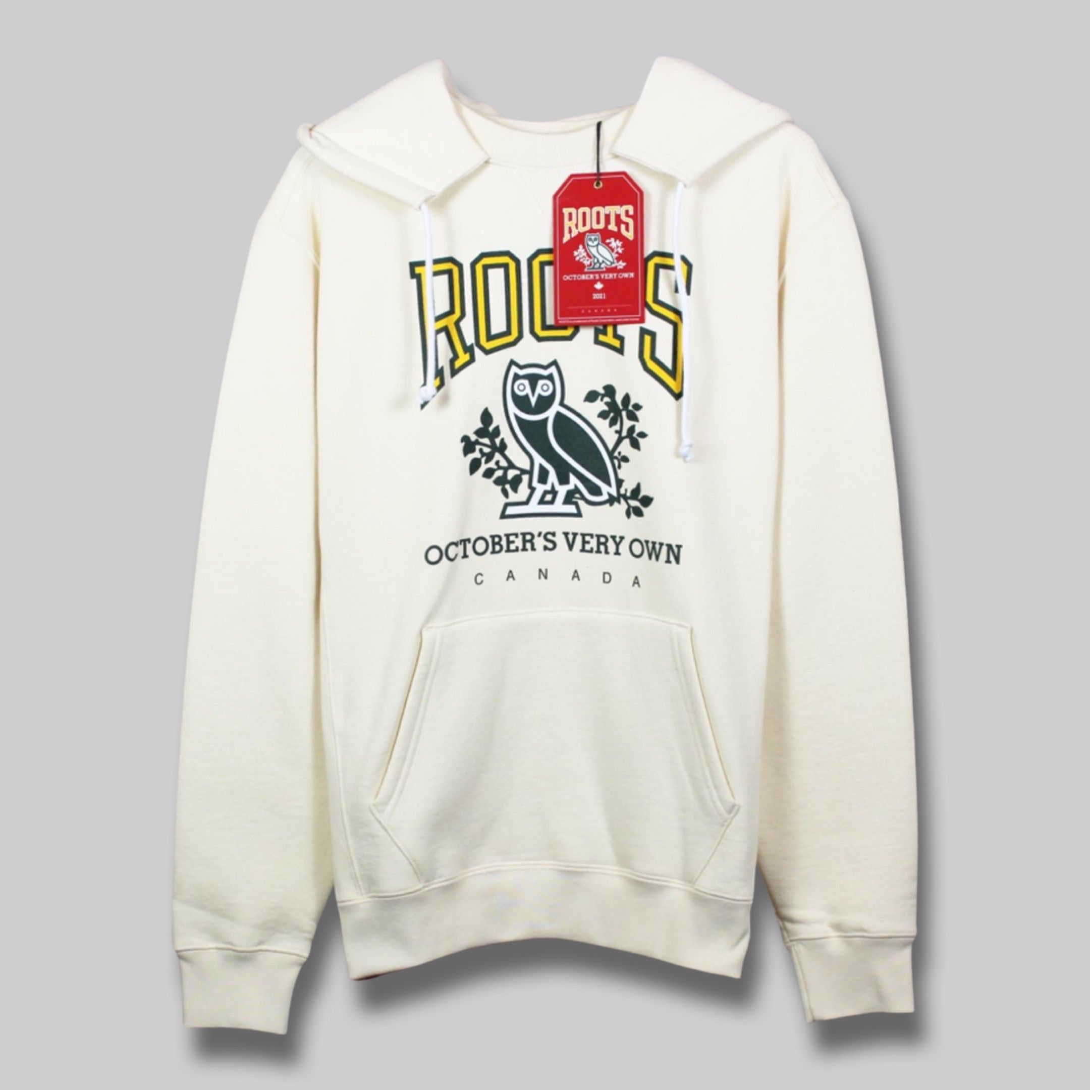 Drake Octobers Very Own Roots OVO X ROOTS HERITAGE HOODIE CREAM 2021 Grailed