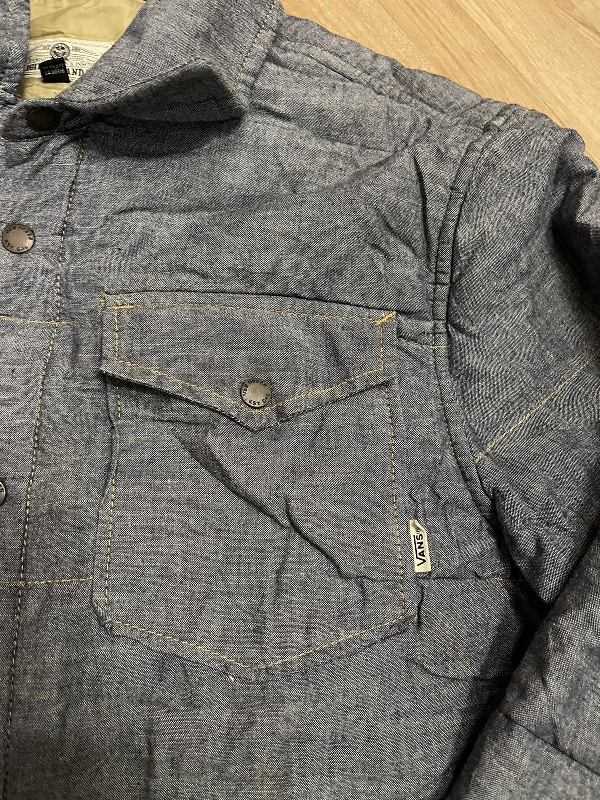 Vans Vans Puffer denim jacket Size US L / EU 52-54 / 3 - 3 Thumbnail