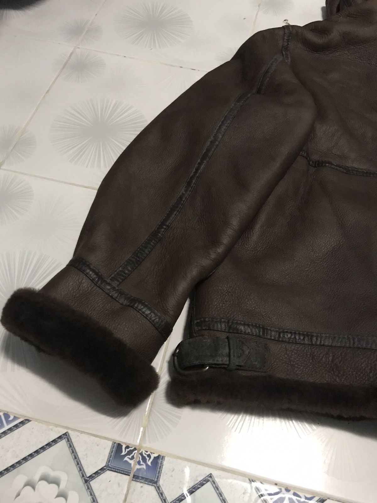 Genuine Leather Vintage Sheepskin Shearling Coat With Hoodie Size US L / EU 52-54 / 3 - 15 Thumbnail