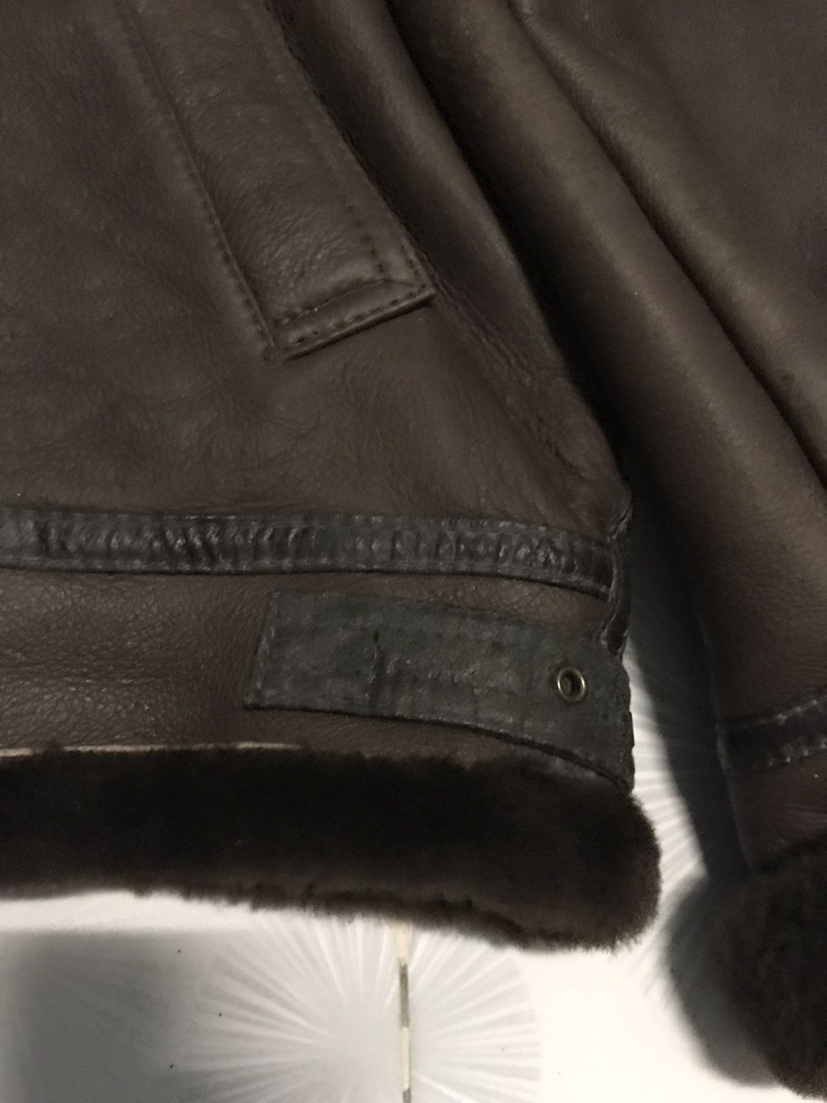 Genuine Leather Vintage Sheepskin Shearling Coat With Hoodie Size US L / EU 52-54 / 3 - 6 Thumbnail