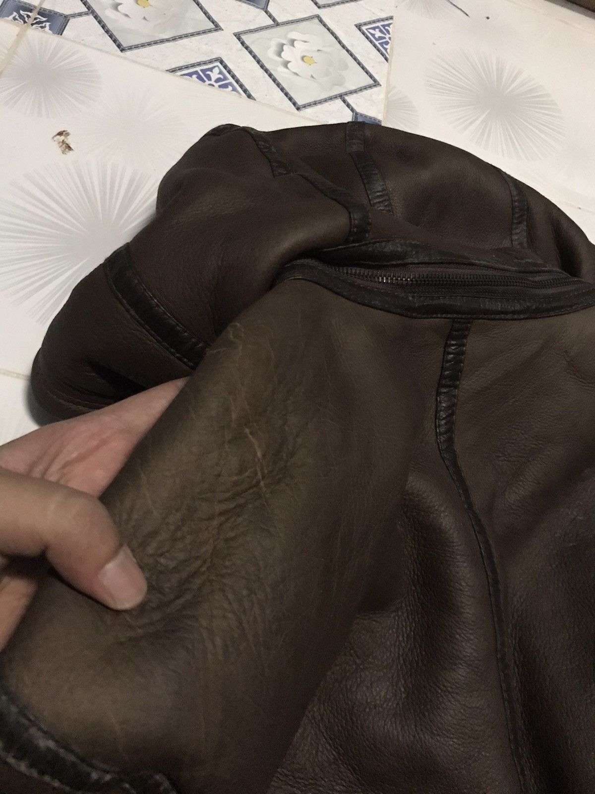 Genuine Leather Vintage Sheepskin Shearling Coat With Hoodie Size US L / EU 52-54 / 3 - 18 Thumbnail