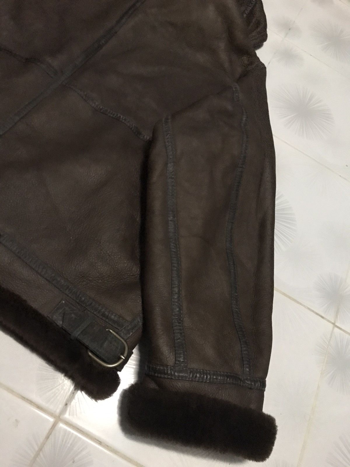 Genuine Leather Vintage Sheepskin Shearling Coat With Hoodie Size US L / EU 52-54 / 3 - 16 Thumbnail