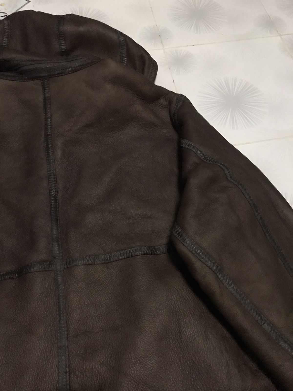 Genuine Leather Vintage Sheepskin Shearling Coat With Hoodie Size US L / EU 52-54 / 3 - 17 Thumbnail