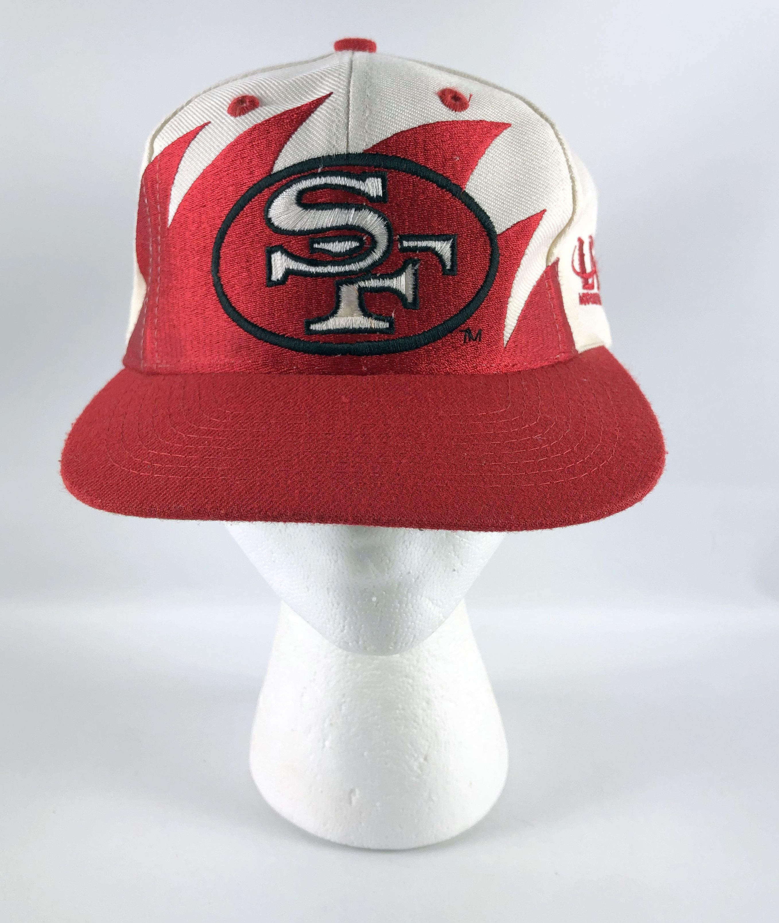 Vintage Vtg Logo Athletic San Francisco 49ers Sharktooth Snapback Hat Cap  Wool