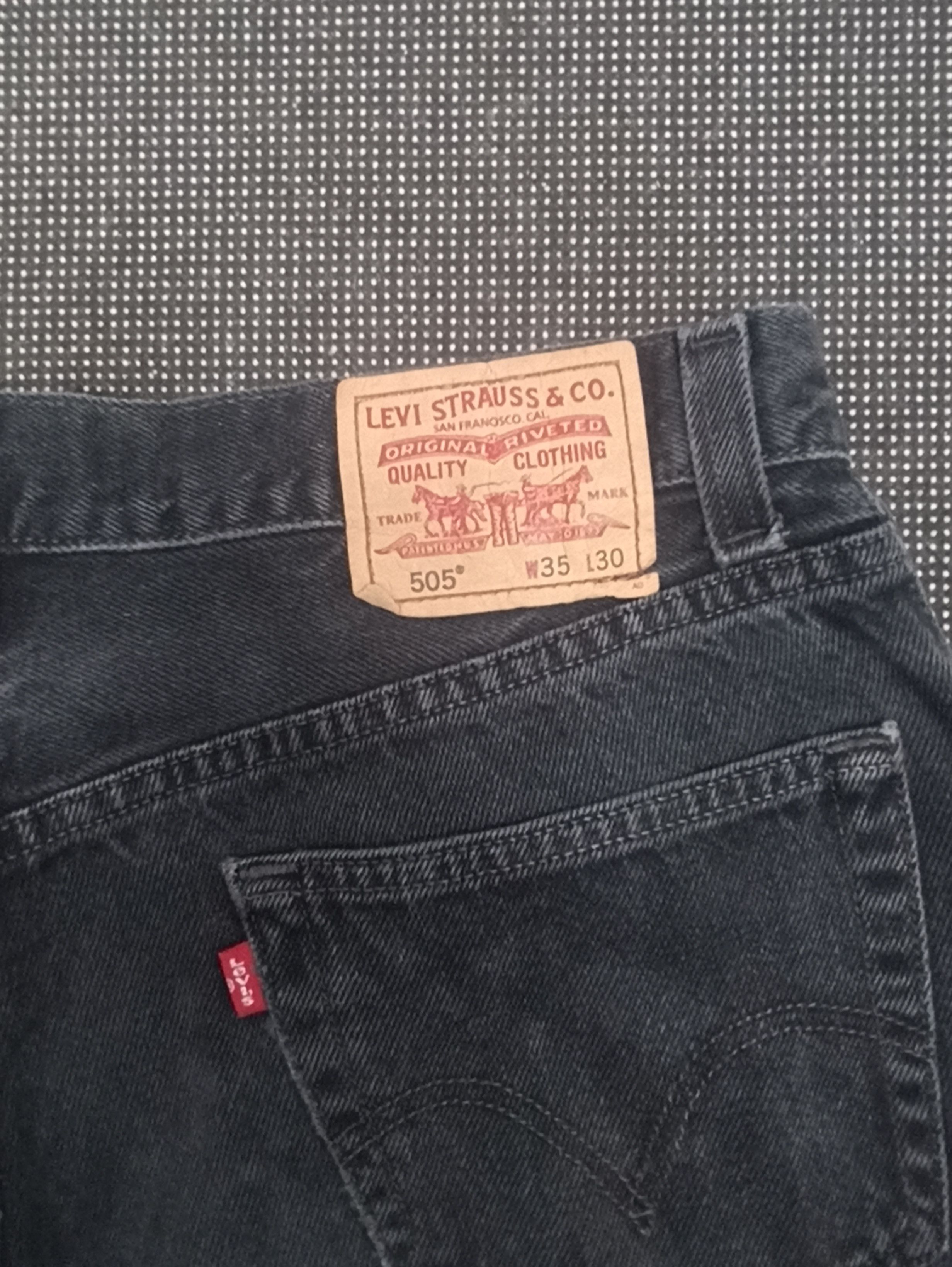 Jean × Levi's × Vintage VINTAGE LEVIS 505 BLACK JEANS -J345 Size US 36 / EU 52 - 11 Thumbnail