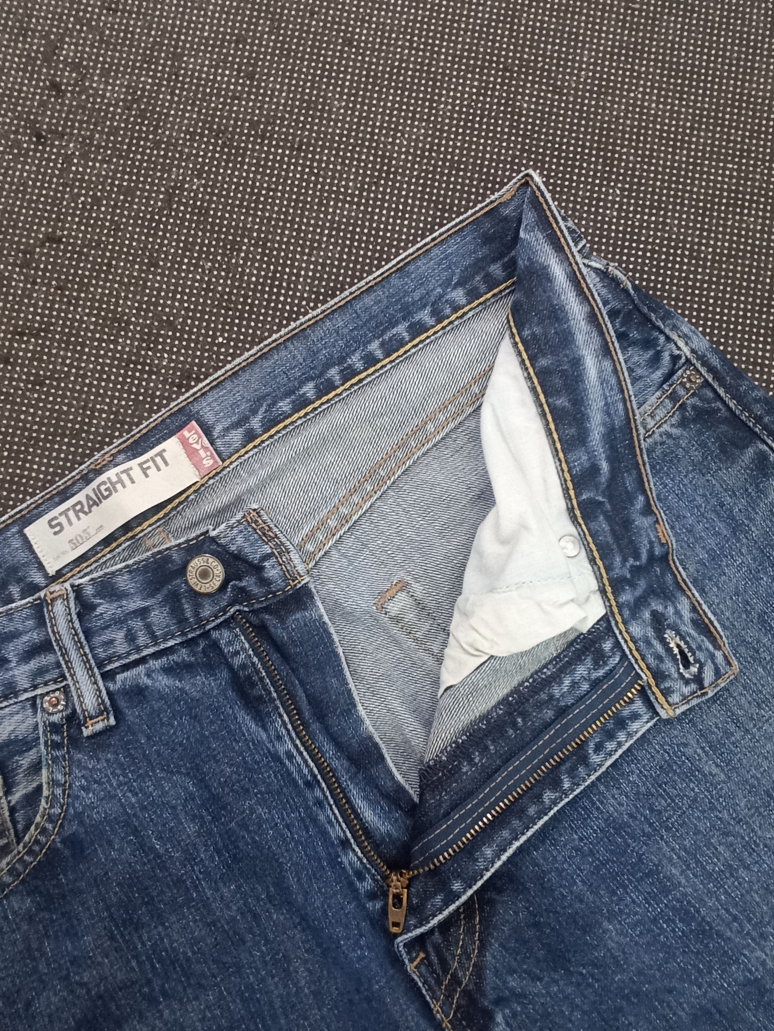 Jean × Levi's × Vintage VINTAGE LEVIS 505 STRAIGHT FIT JEANS -J347 Size US 36 / EU 52 - 3 Thumbnail
