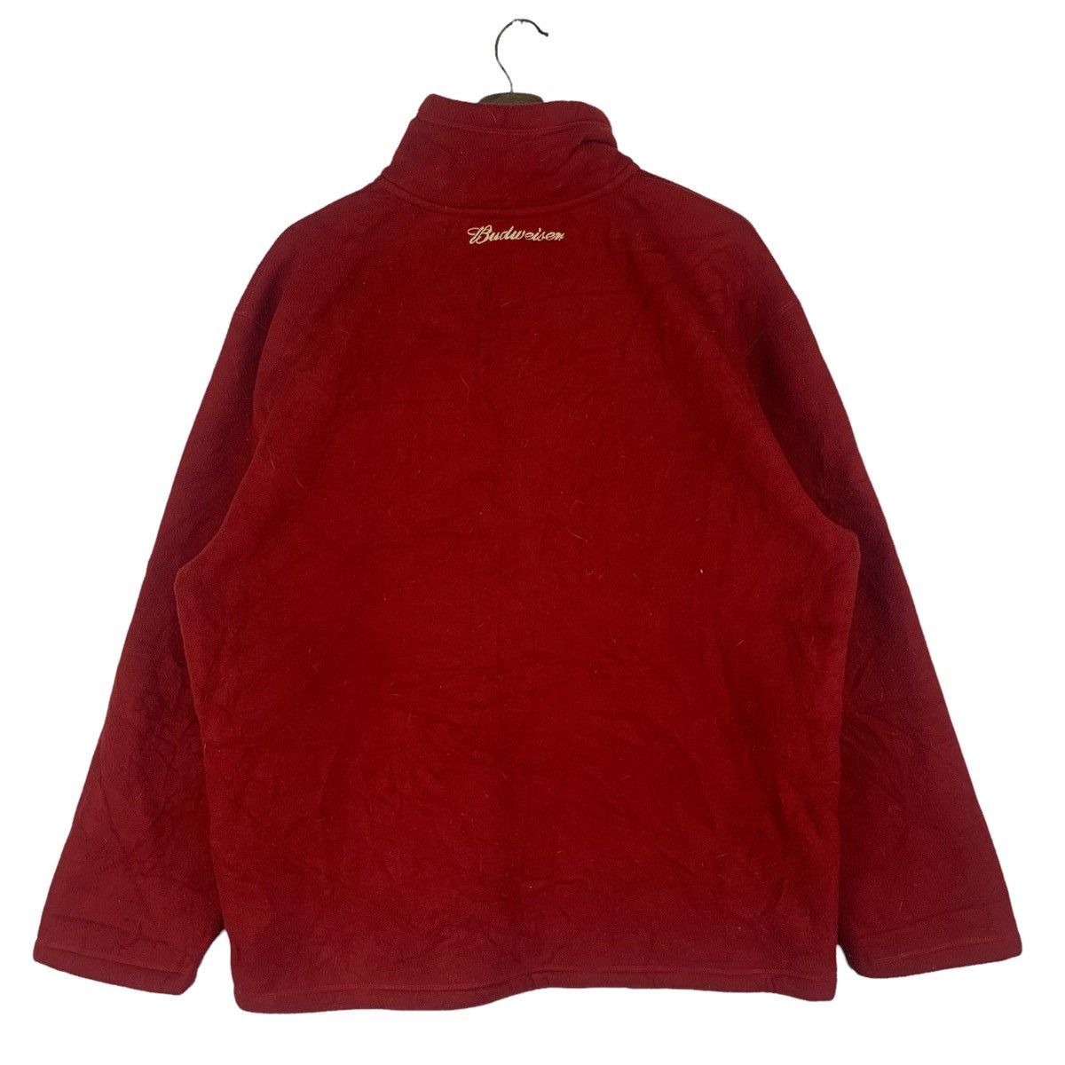 Budweiser Vintage Budweiser Zipper Fleece Pullover Sweatshirt Size US L / EU 52-54 / 3 - 6 Thumbnail
