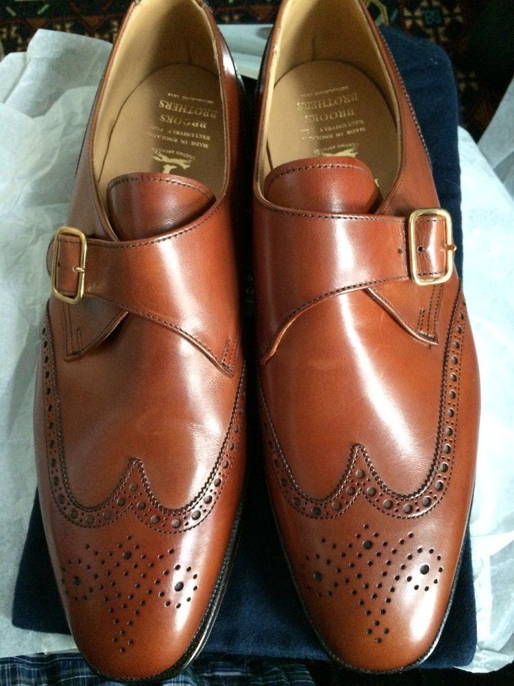 C&J for Brooks Brothers Peal & Co Single Monk (Very Rare) sz 10 Mens Peal & Co Brooks Brothers Black Leather | Mercari main image 3