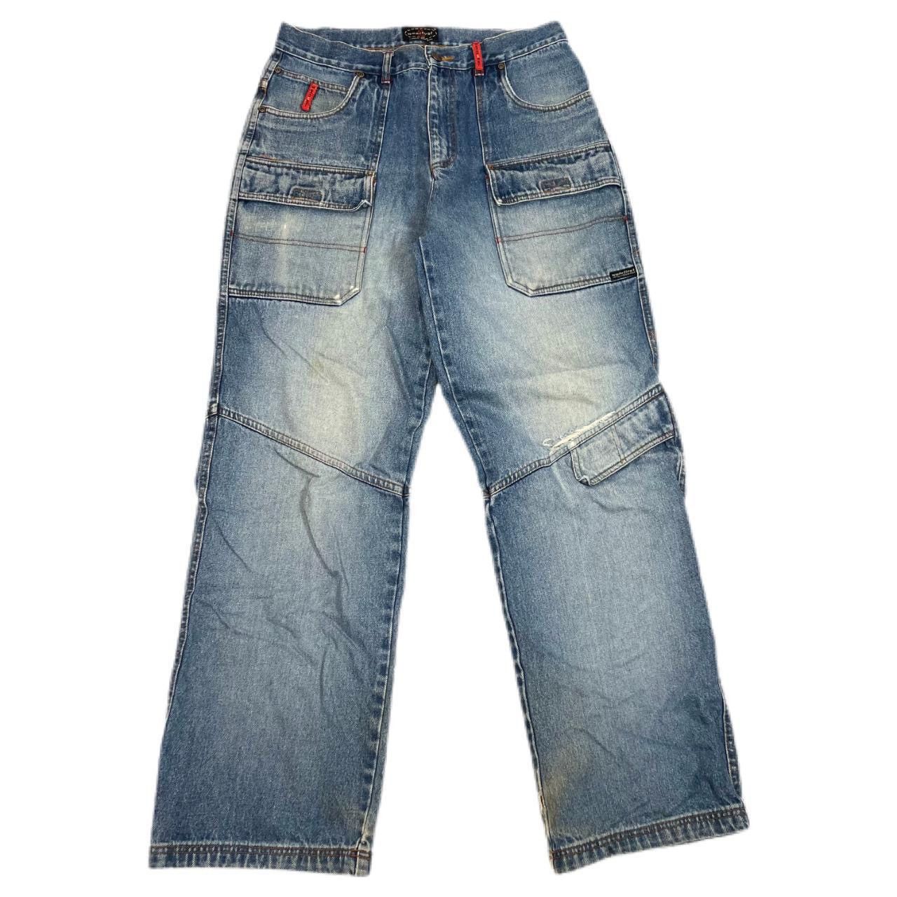 Vintage Vintage baggy tech cargo jeans Size US 33 - 1 Thumbnail