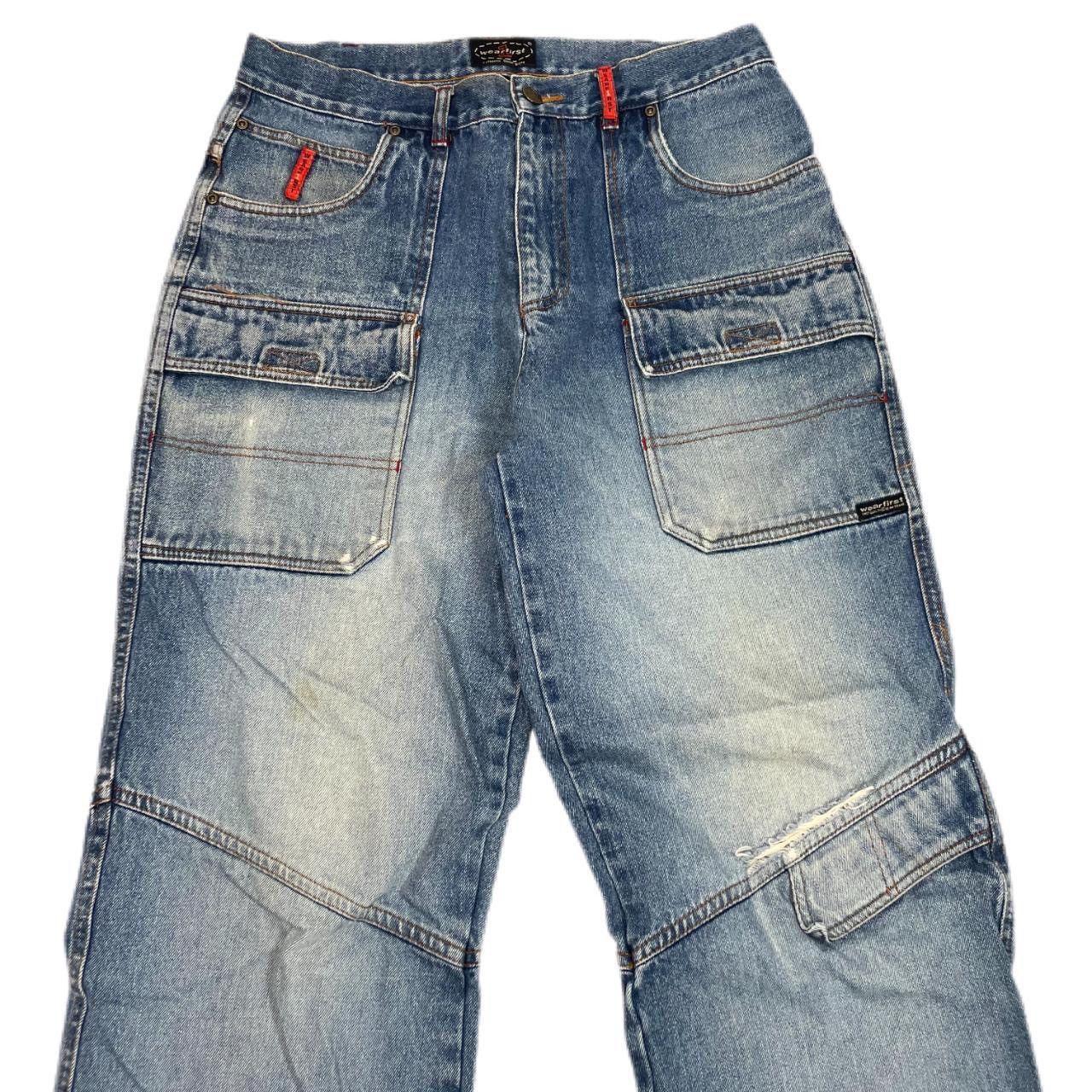 Vintage Vintage baggy tech cargo jeans Size US 33 - 2 Thumbnail