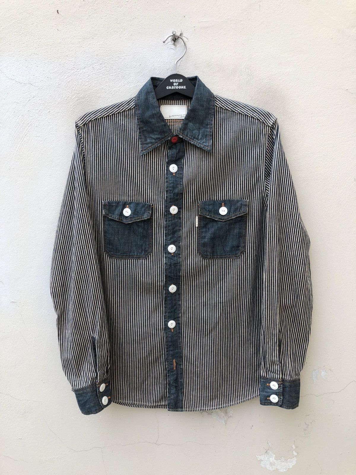 Vintage REproduction Label Japan Reconstructed Old Garments Shirt Size US M / EU 48-50 / 2 - 6 Thumbnail