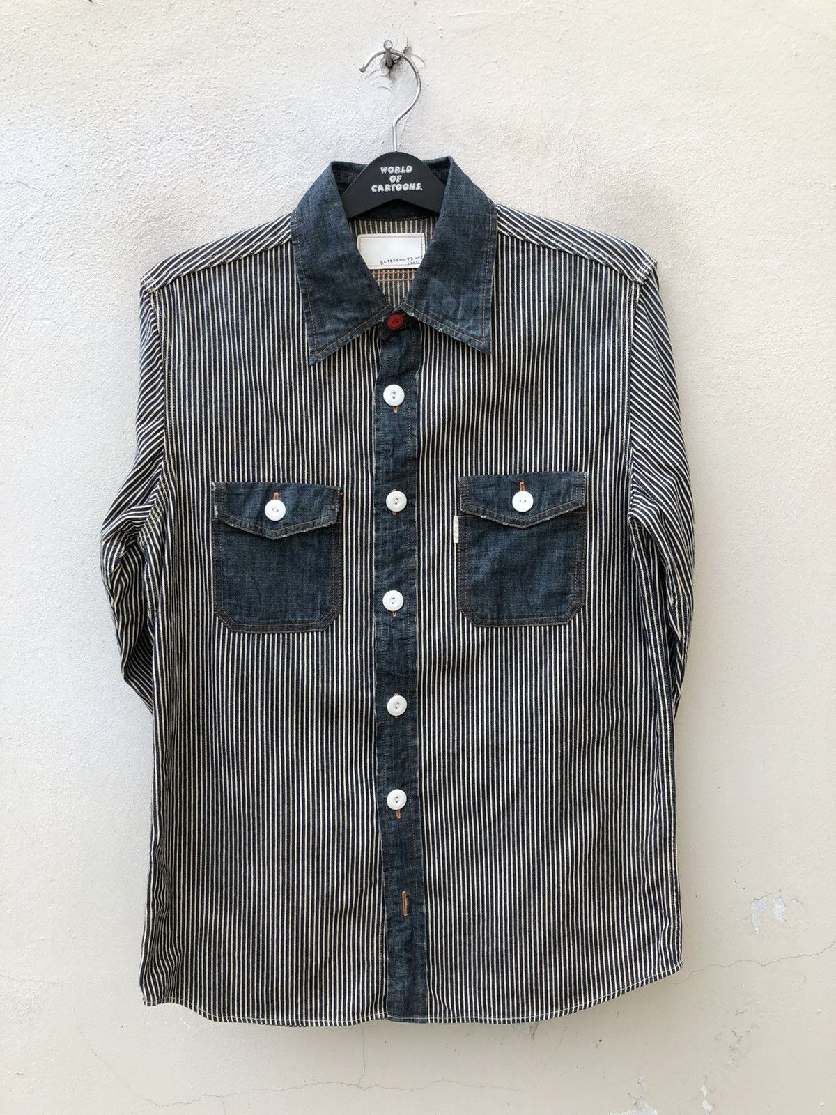 Vintage REproduction Label Japan Reconstructed Old Garments Shirt Size US M / EU 48-50 / 2 - 13 Thumbnail