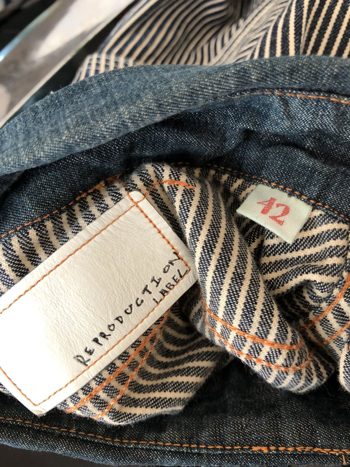 Vintage REproduction Label Japan Reconstructed Old Garments Shirt Size US M / EU 48-50 / 2 - 17 Thumbnail