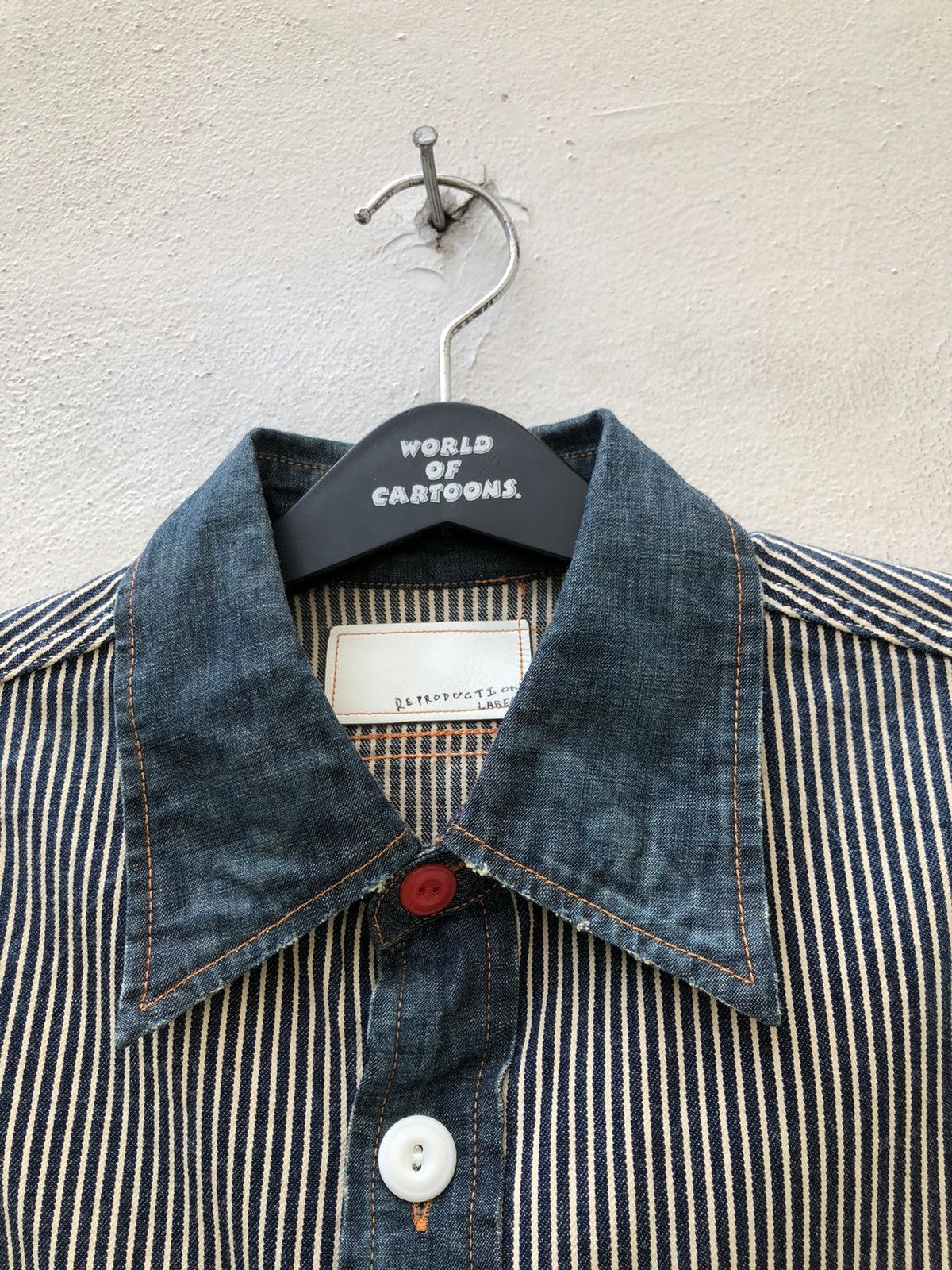 Vintage REproduction Label Japan Reconstructed Old Garments Shirt Size US M / EU 48-50 / 2 - 9 Thumbnail