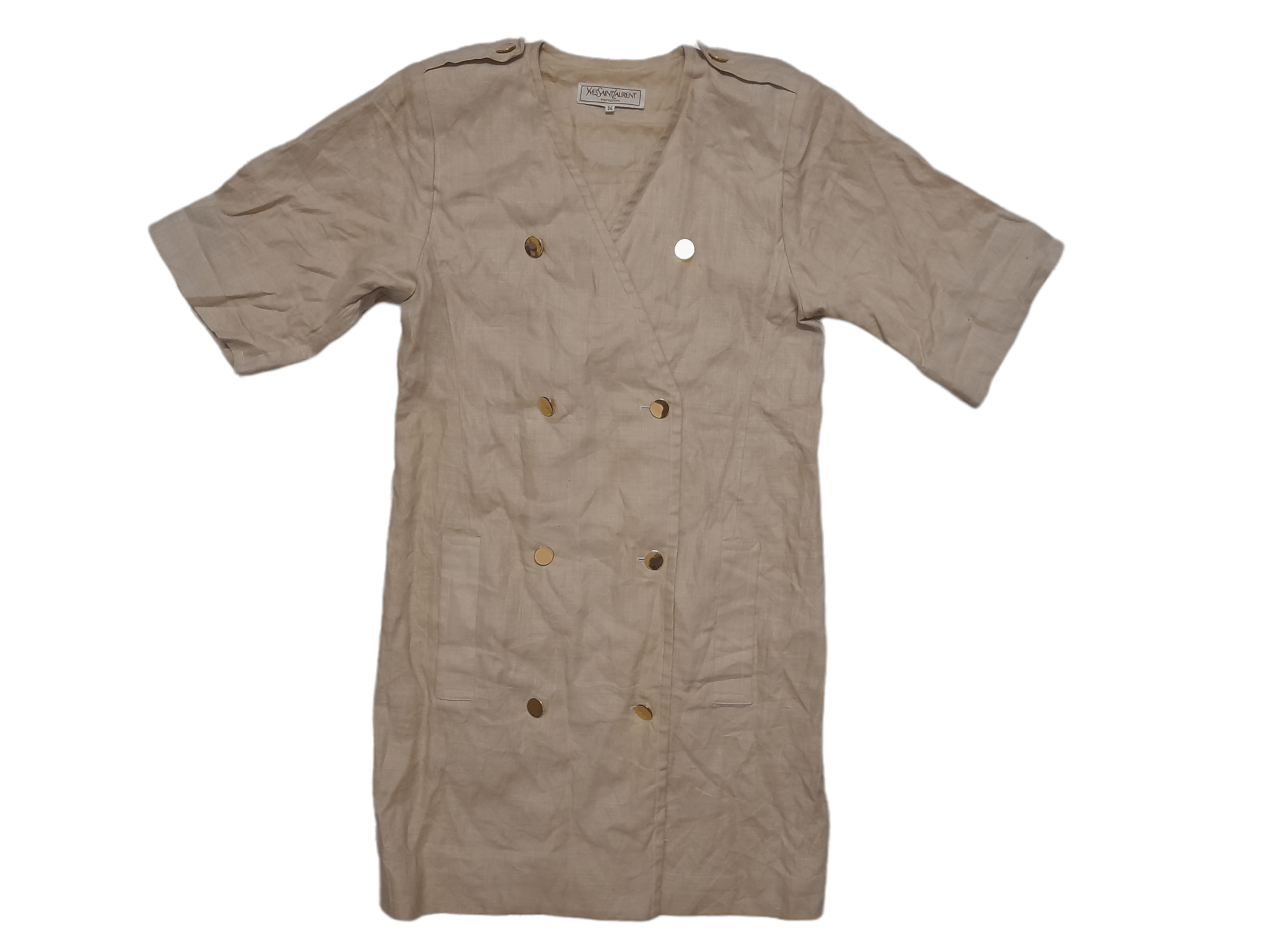 Vintage × Yves Saint Laurent vtg YSL Yves Saint Laurent Variation Linen Jacket (D951) Size US M / EU 48-50 / 2 - 2 Thumbnail