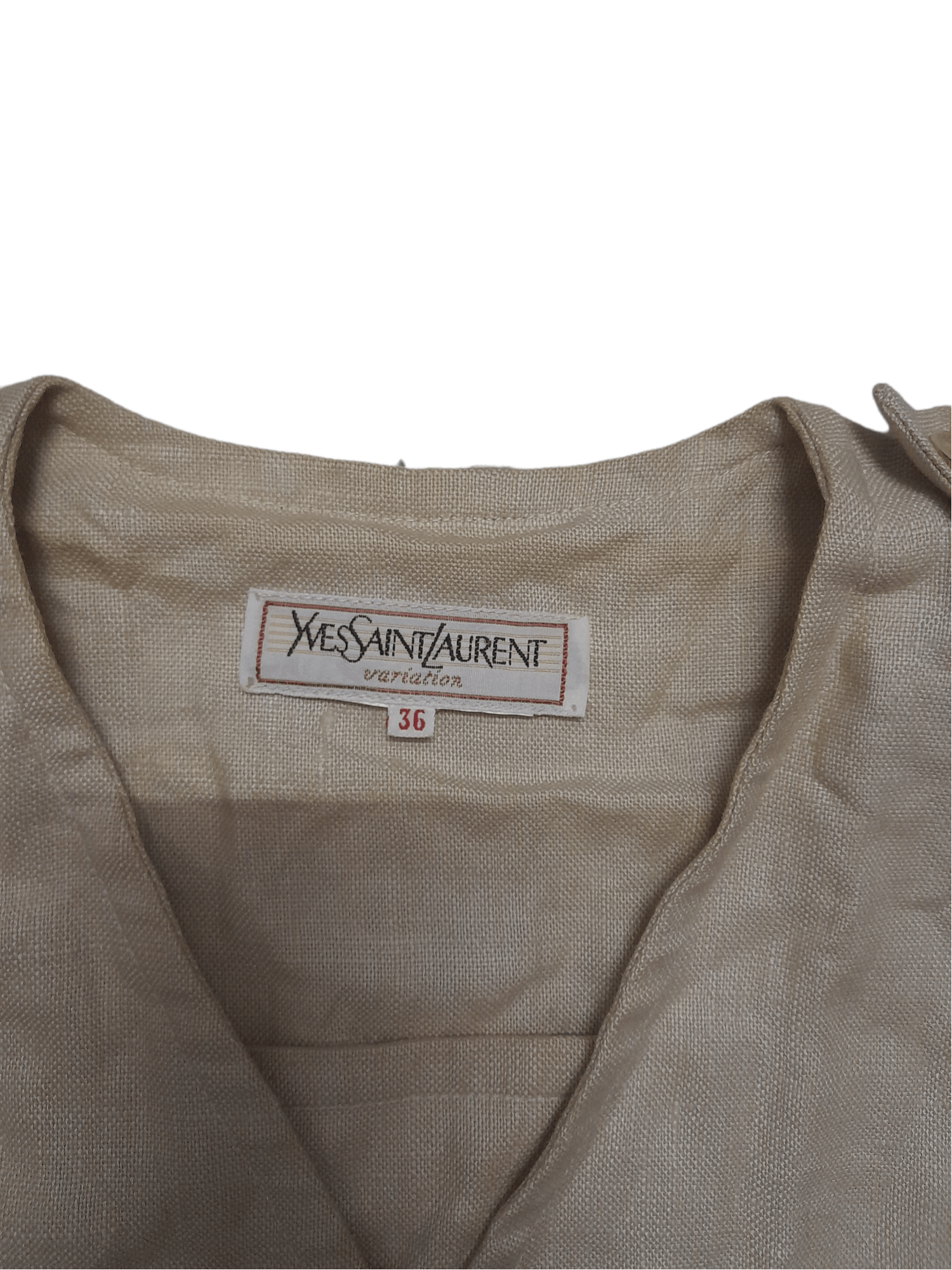 Vintage × Yves Saint Laurent vtg YSL Yves Saint Laurent Variation Linen Jacket (D951) Size US M / EU 48-50 / 2 - 6 Thumbnail
