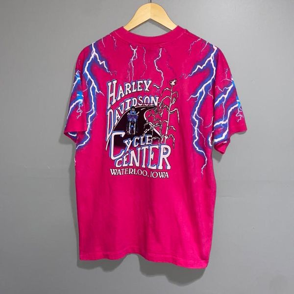 Vintage Harley pink Thunder & Lightning Harley Davidson 90's 90s